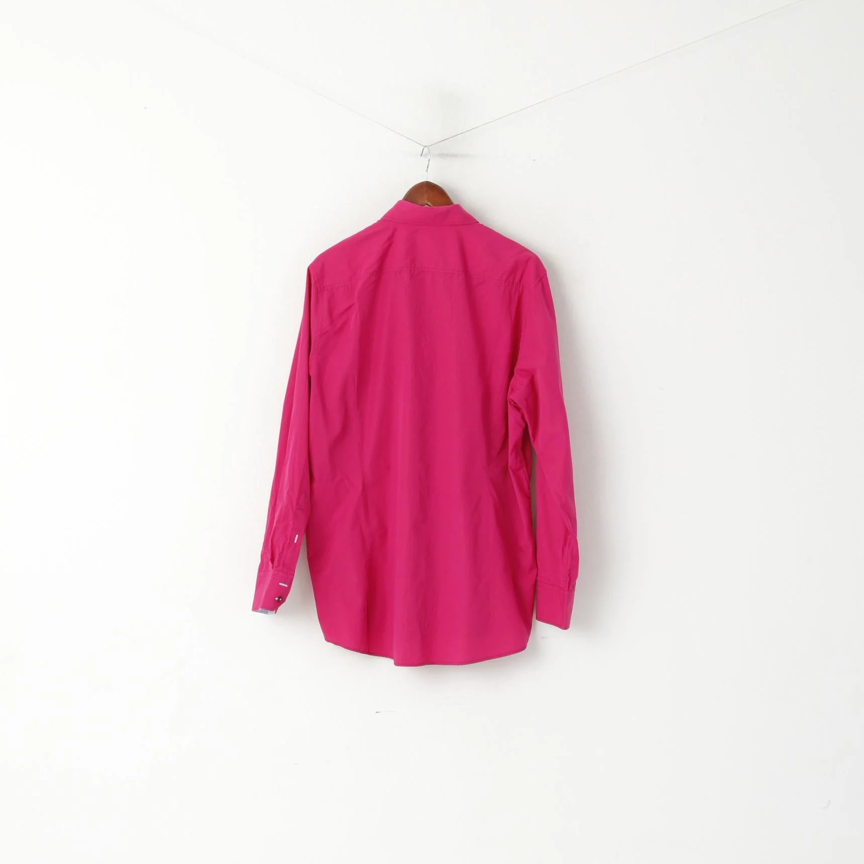 Pierre Cardin Men XL Casual Shirt Amaranth Cotton Smart Cut Button Down Collar Top - Image 7