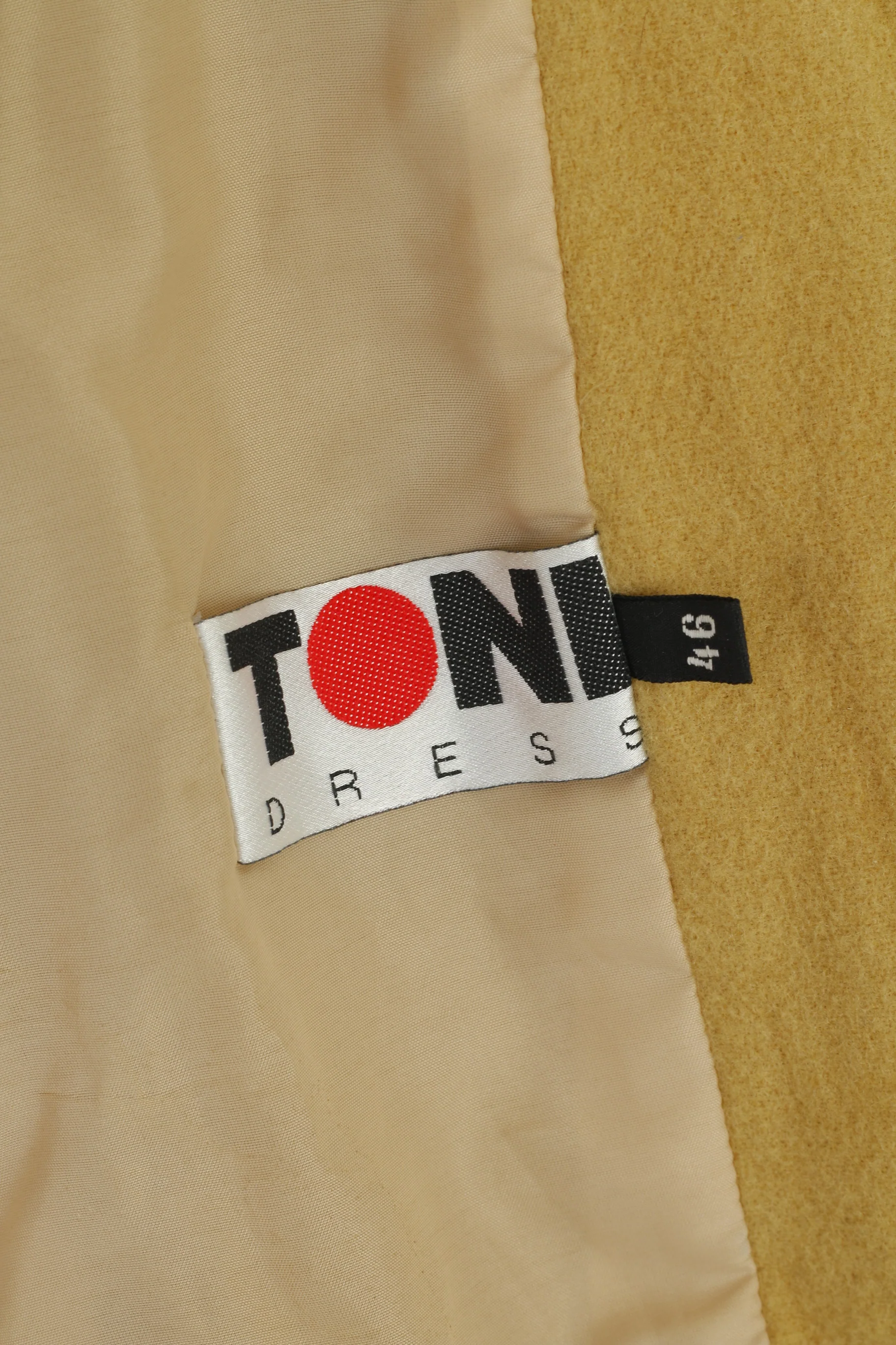 Toni Dress Women 46 XL Jacket Mustard Wool Cashmere Vintage Oversize Double Breasted Top - Image 5