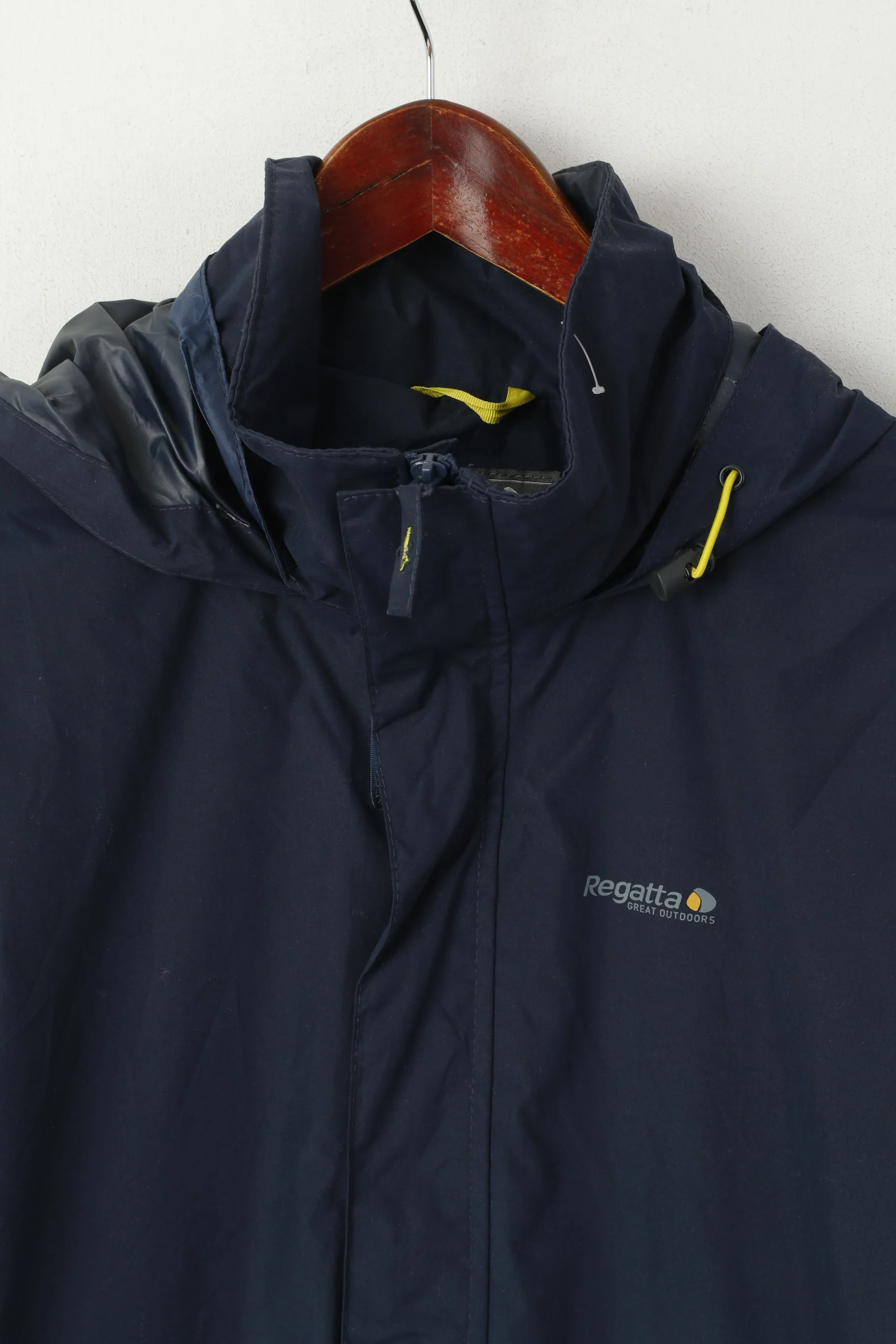 Regatta Men S 48 Jacket Navy Great Outdoors Hooded Pockets Zip Up Top - Image 2