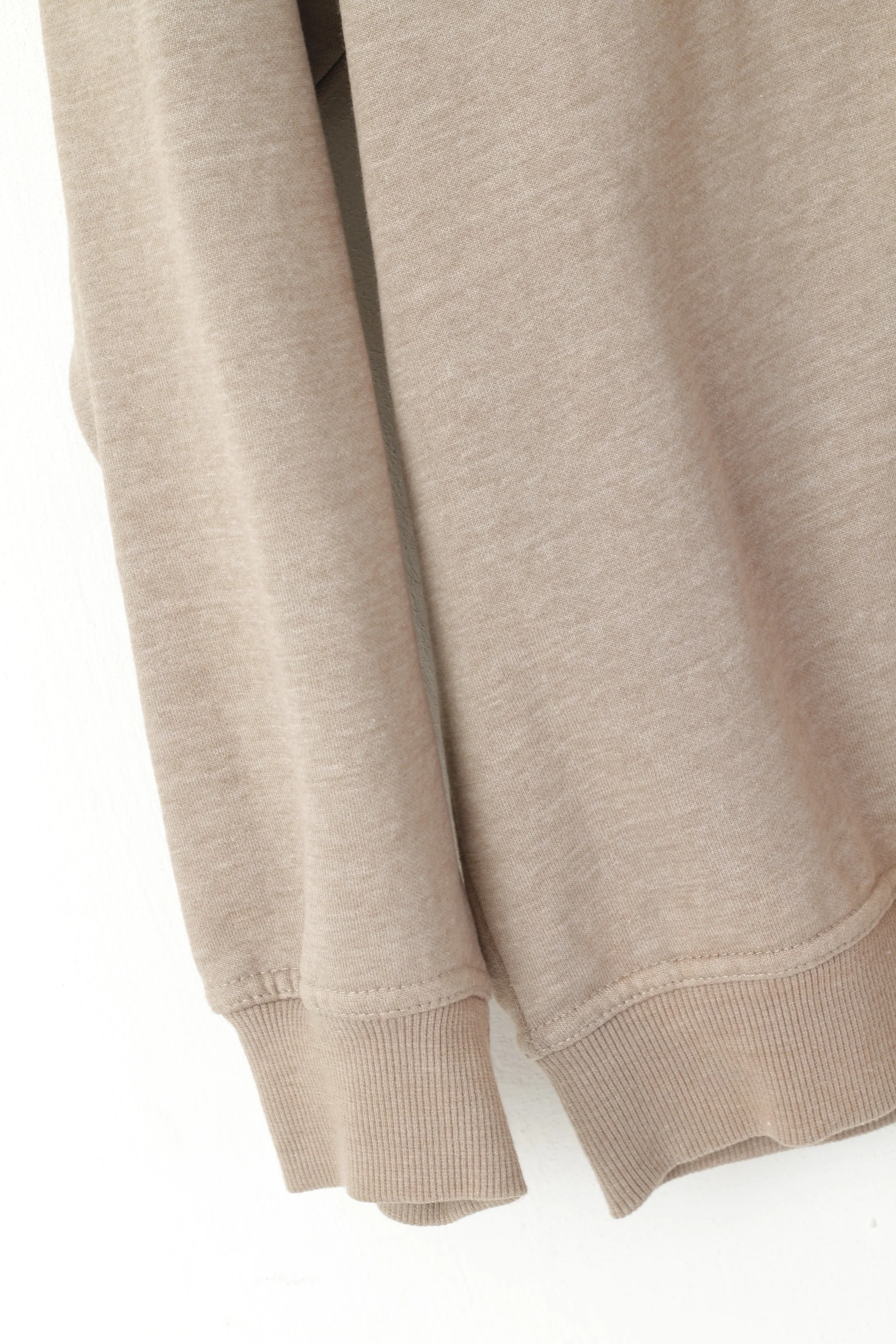 James Pringle Men M Sweatshirt Beige Cotton Collared Classic Plain Jumper Top - Image 3