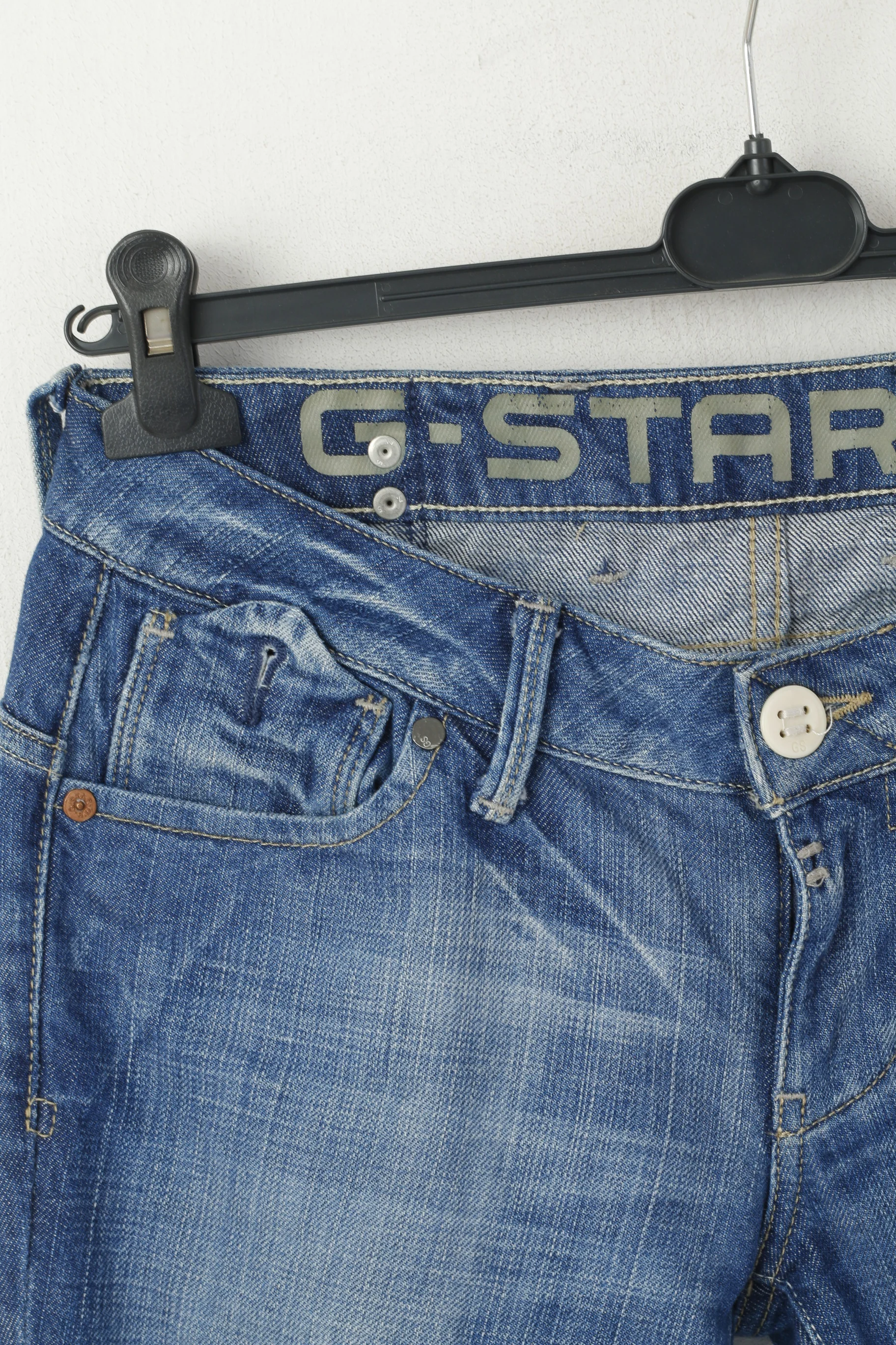 G-Star Raw Women 28 Jeans Trousers Blue Cotton Corvet Straight Denim Pants - Image 2