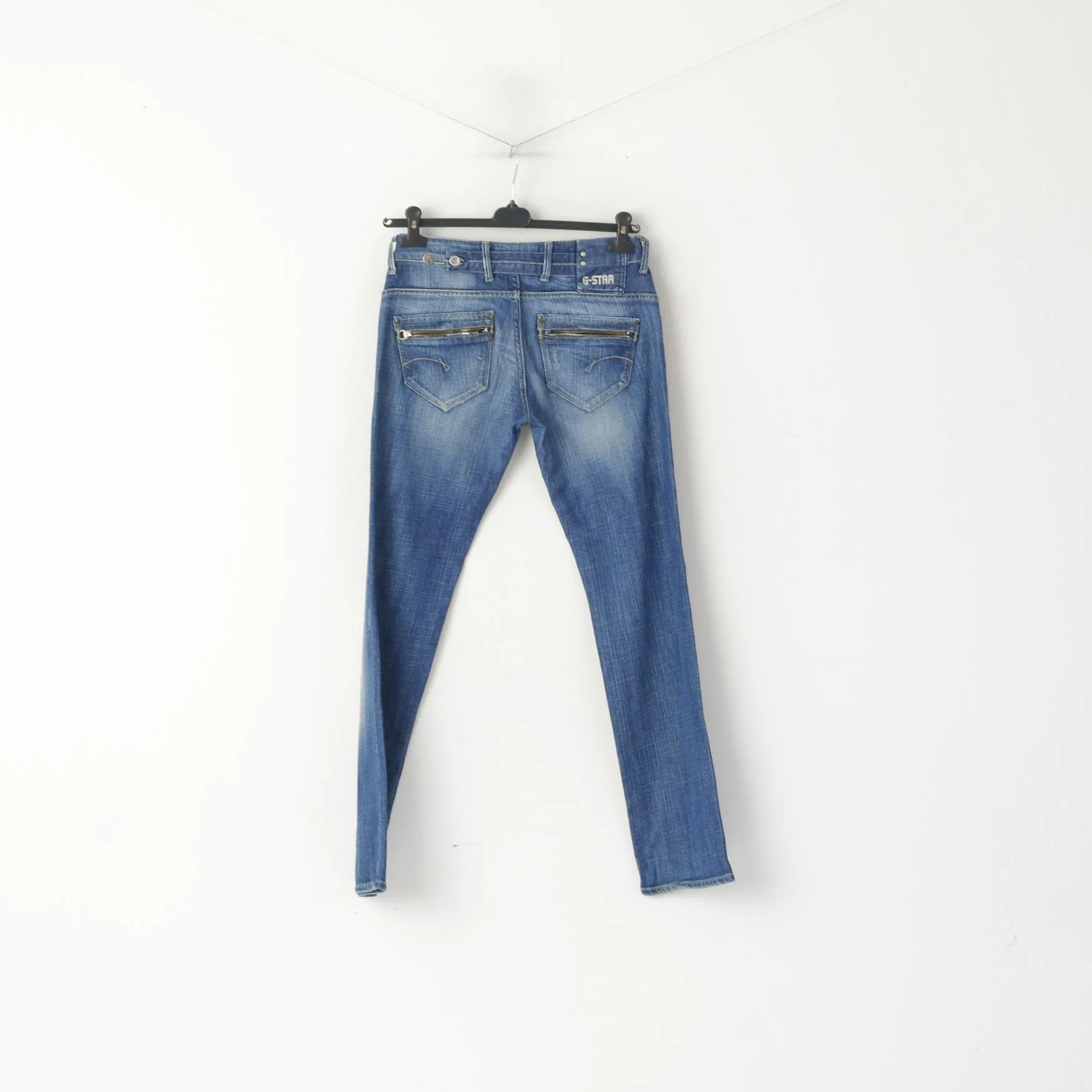 G-Star Raw Women 28 Jeans Trousers Blue Cotton Corvet Straight Denim Pants - Image 6