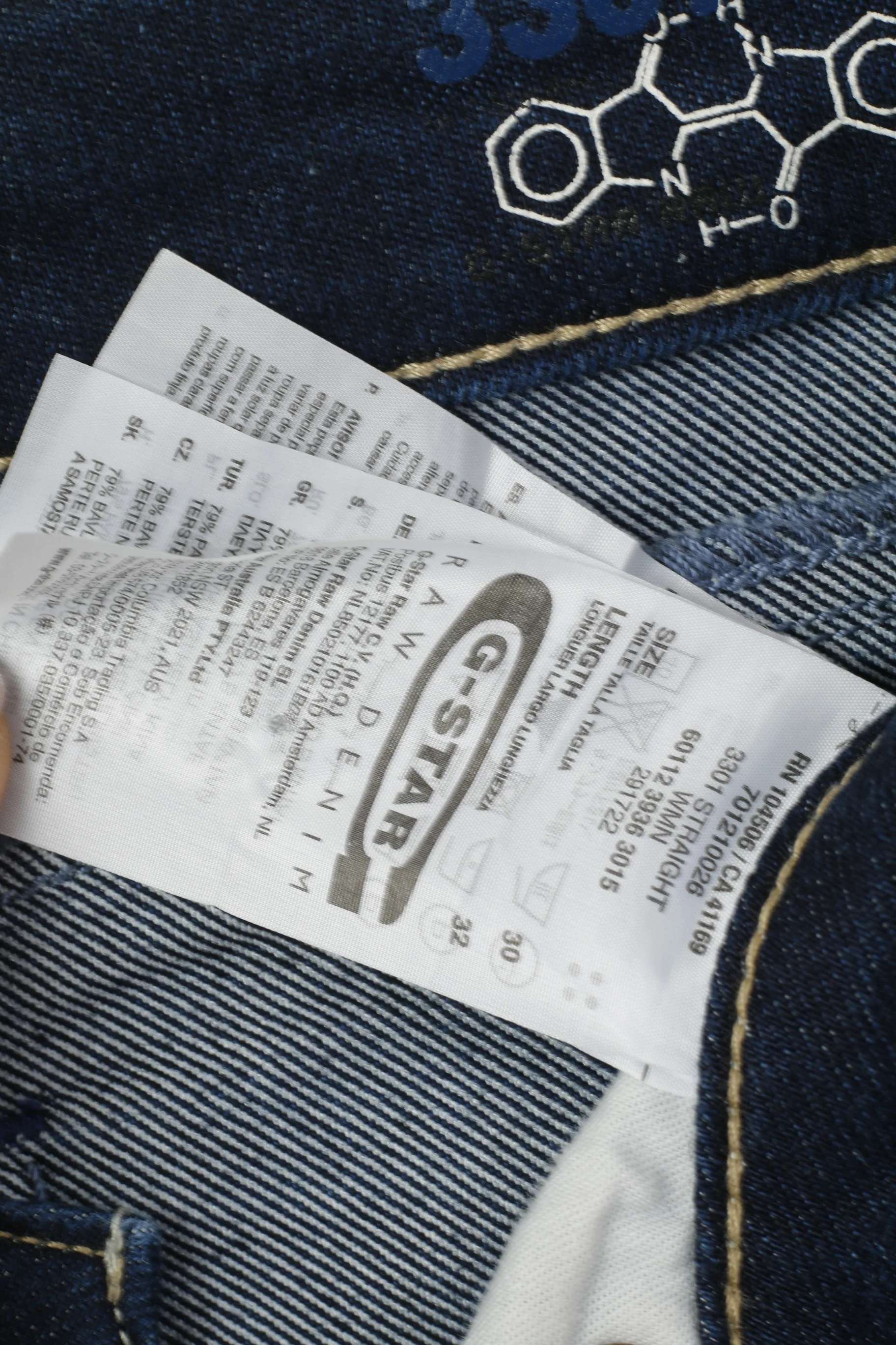G-Star Raw Women 30 Jeans Trousers Navy Denim Cotton Straight Low Waist Pants - Image 4