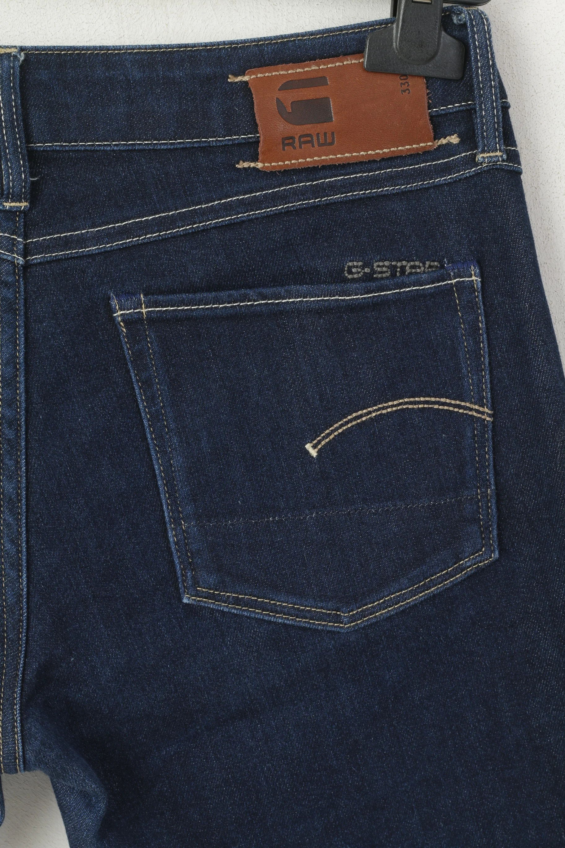 G-Star Raw Women 30 Jeans Trousers Navy Denim Cotton Straight Low Waist Pants - Image 5