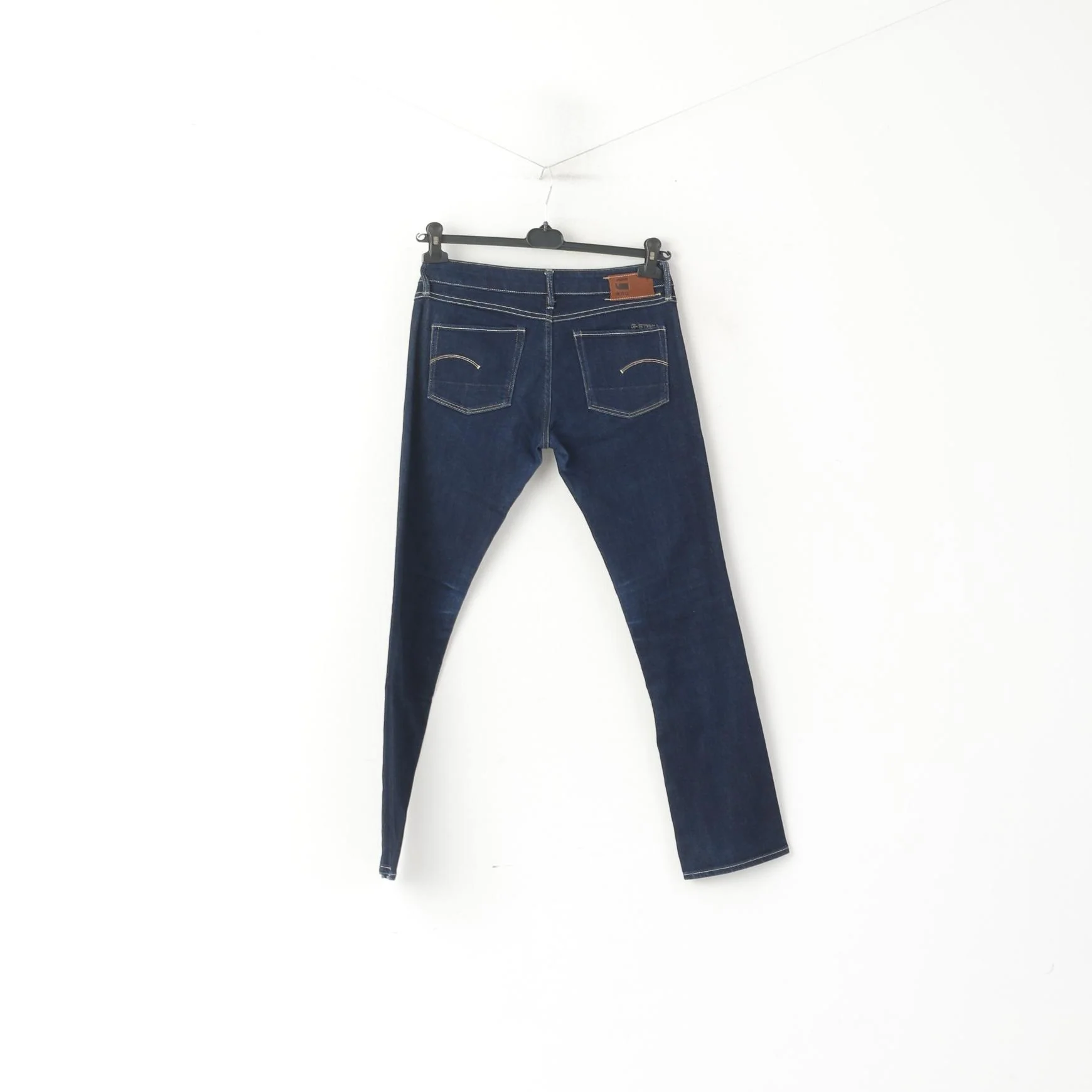 G-Star Raw Women 30 Jeans Trousers Navy Denim Cotton Straight Low Waist Pants - Image 6