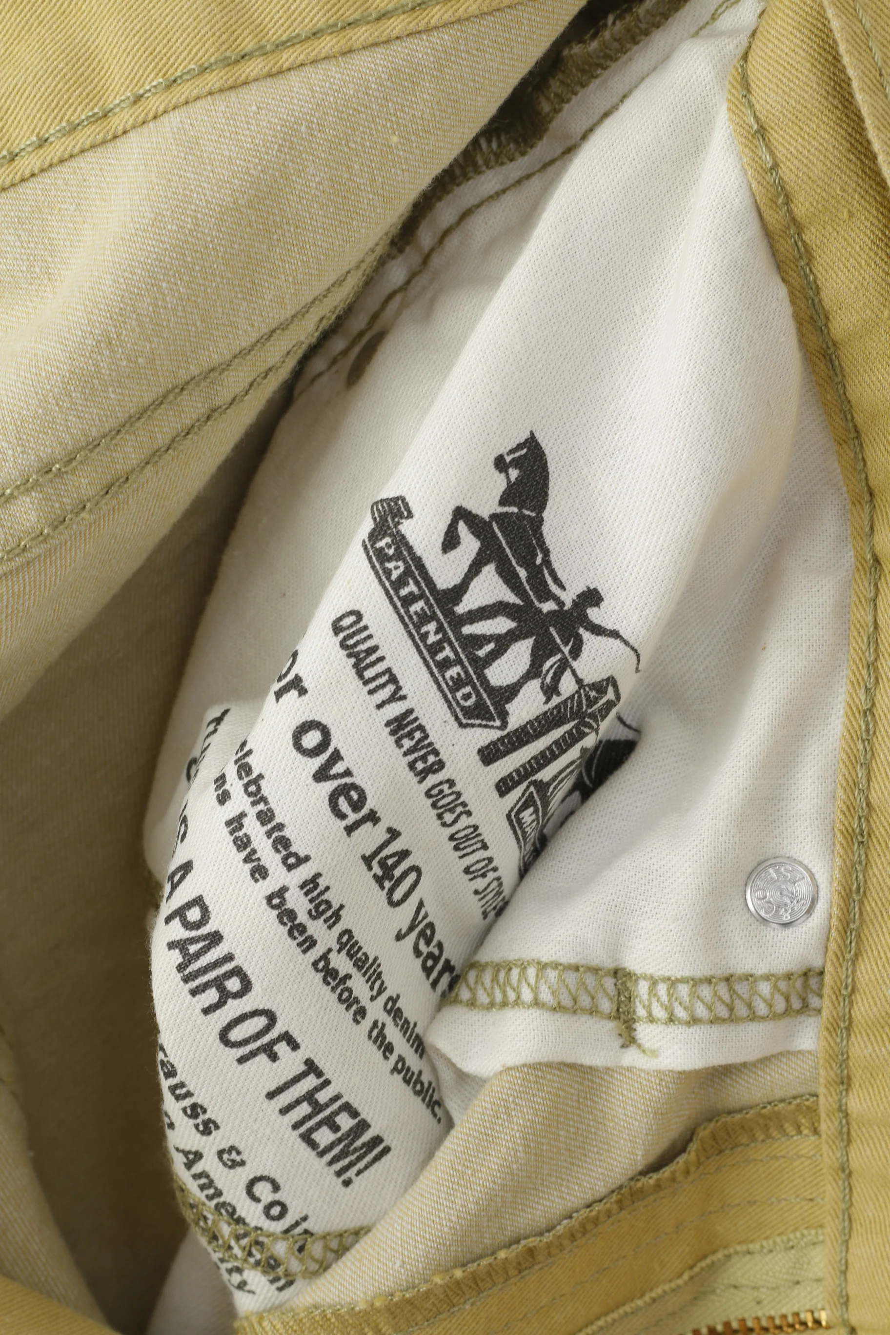 Levi's Men 32 Trousers Camel Cotton Classic 514 Straight Western Pants - Image 3