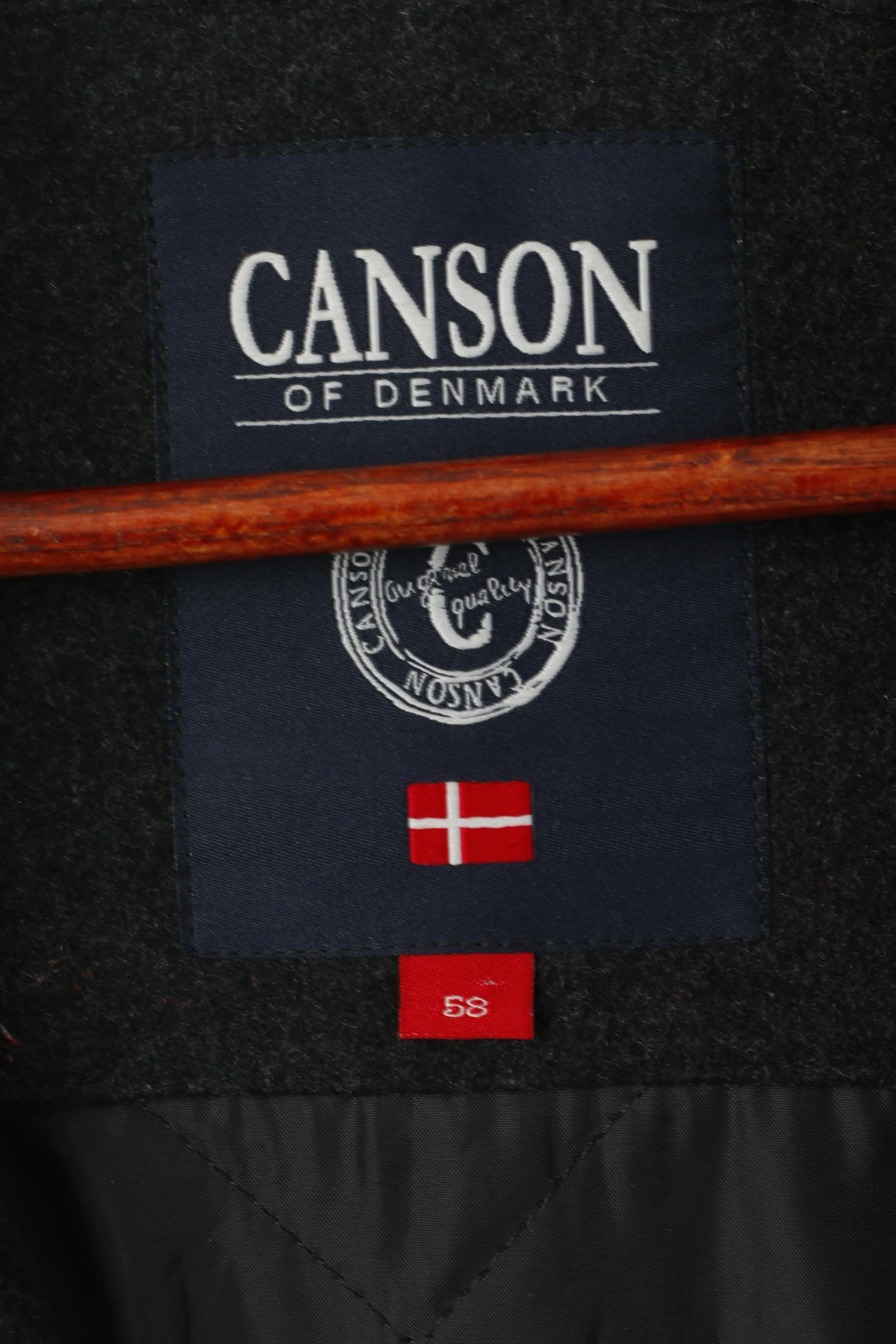 Canson Of Denmark Men 58 XXL Jacket Charcoal Grey Classic Single Breasted Coat - Image 4