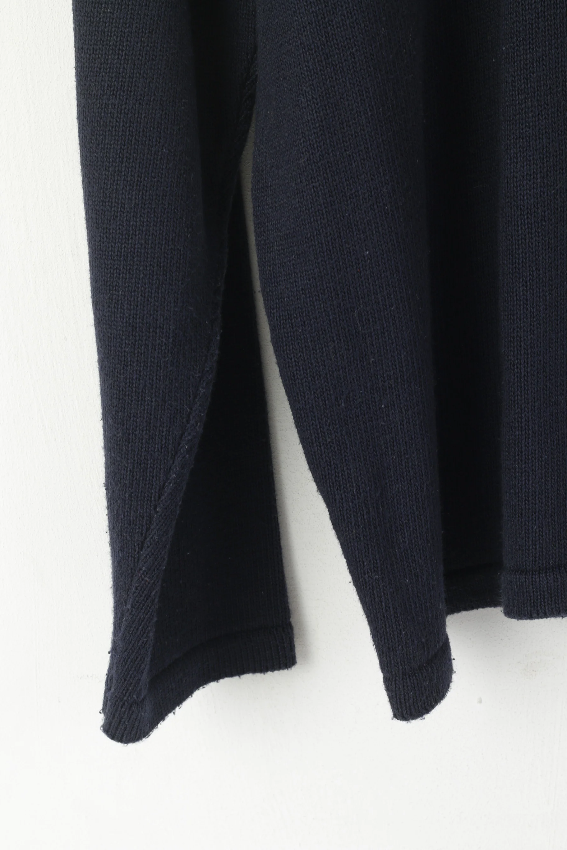 Lambretta Men XL Jumper Navy Cotton Blend Crew Neck Big Logo Sweater - Image 3
