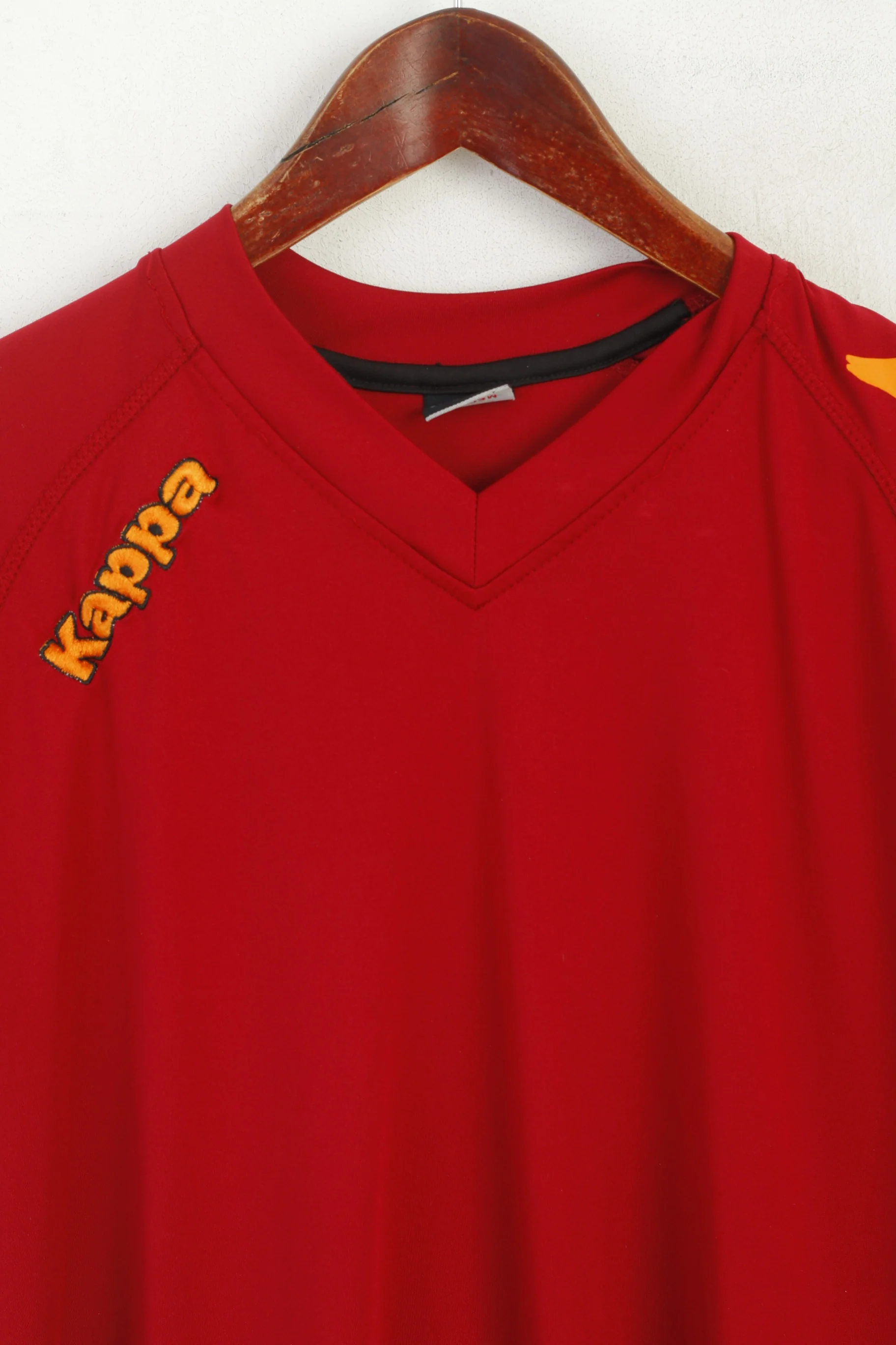 Kappa Men M Shirt Burgundy Sportswear Vintage V Neck Sport Jersey Top - Image 2