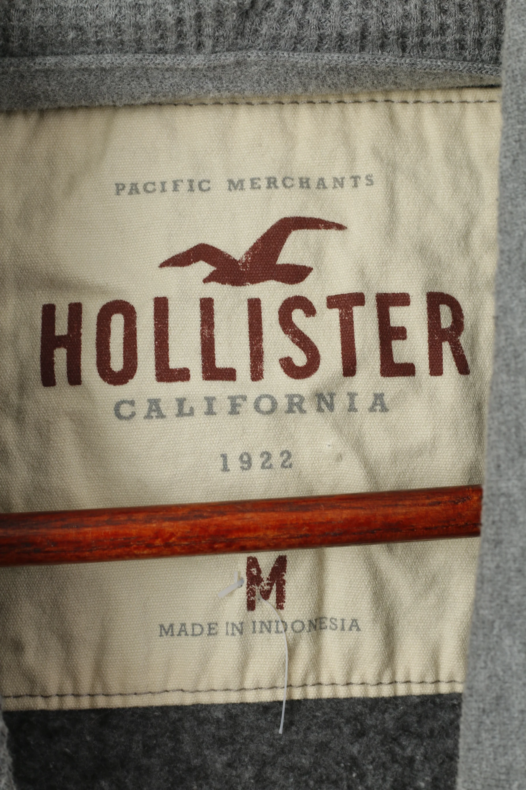 Hollister Women M Sweatshirt Grey Cotton Hooded Logo Soft Kangaroo Pocket Top - Image 4
