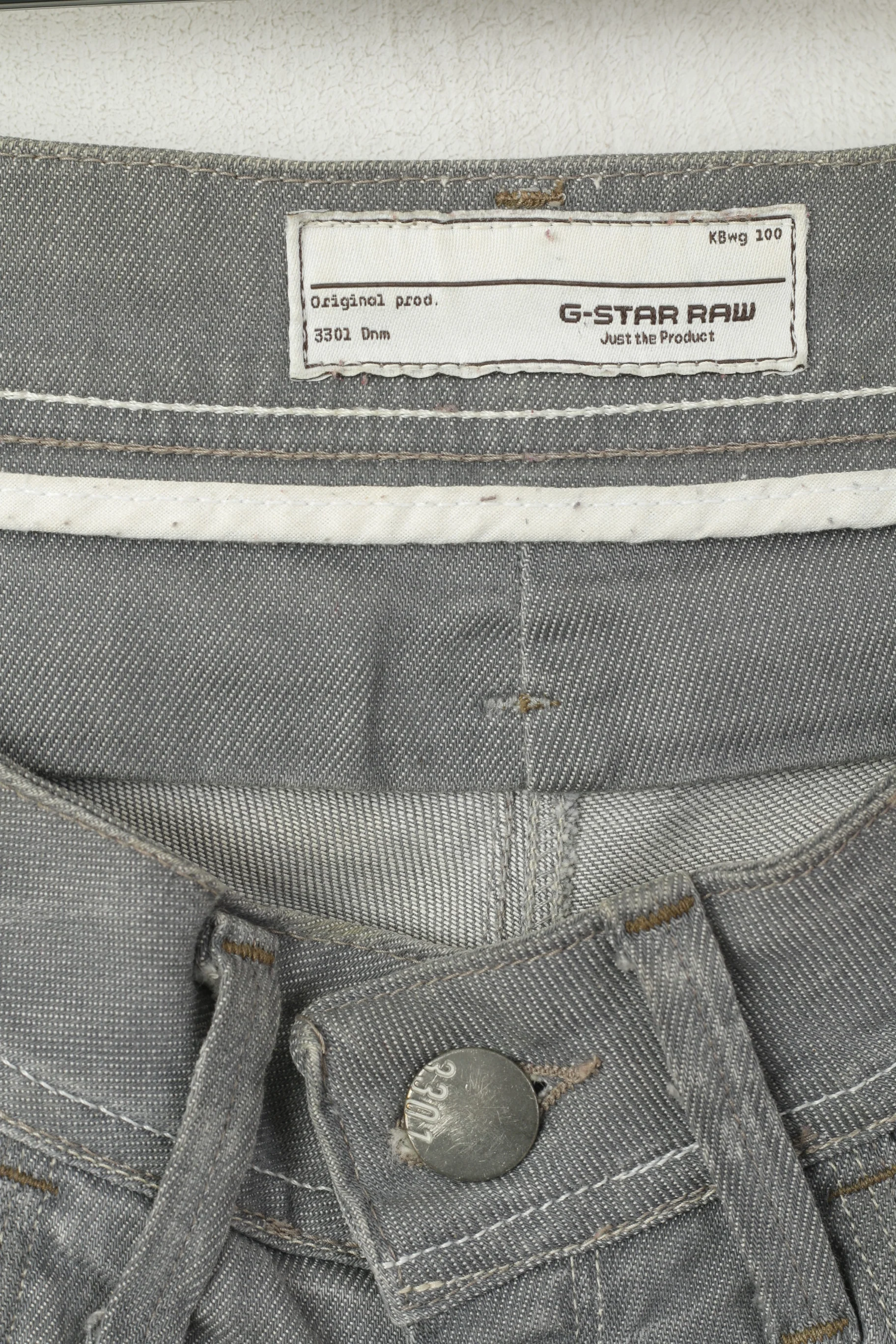 G-Star Raw Women 30 Jeans Trousers Gray Cotton Saville Straight Pants - Image 3