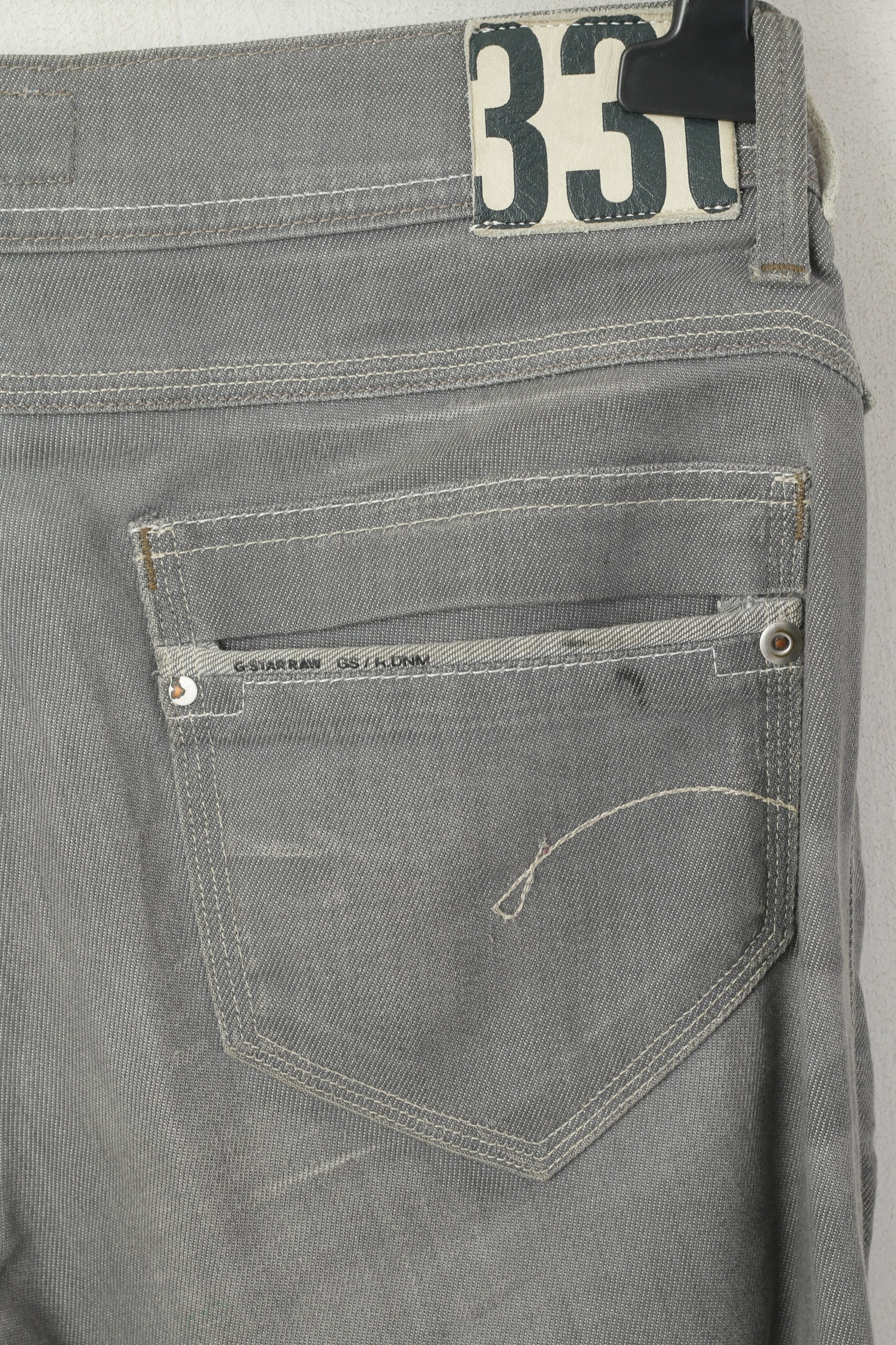 G-Star Raw Women 30 Jeans Trousers Gray Cotton Saville Straight Pants - Image 5