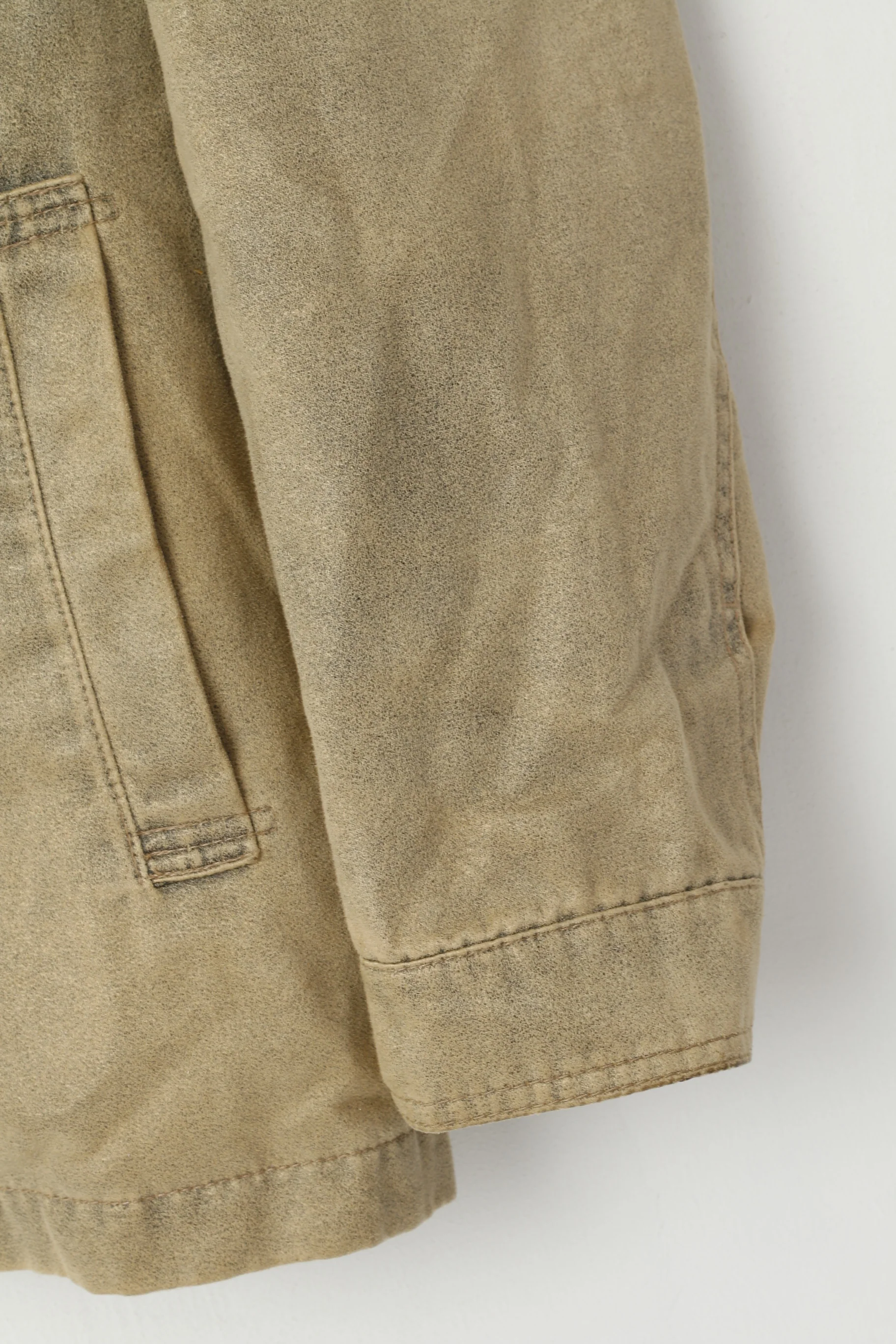 Camel Active Men 102 L Jacket Beige Cotton Full Zipper Pockets Wind Trail Explorer Top - Image 3