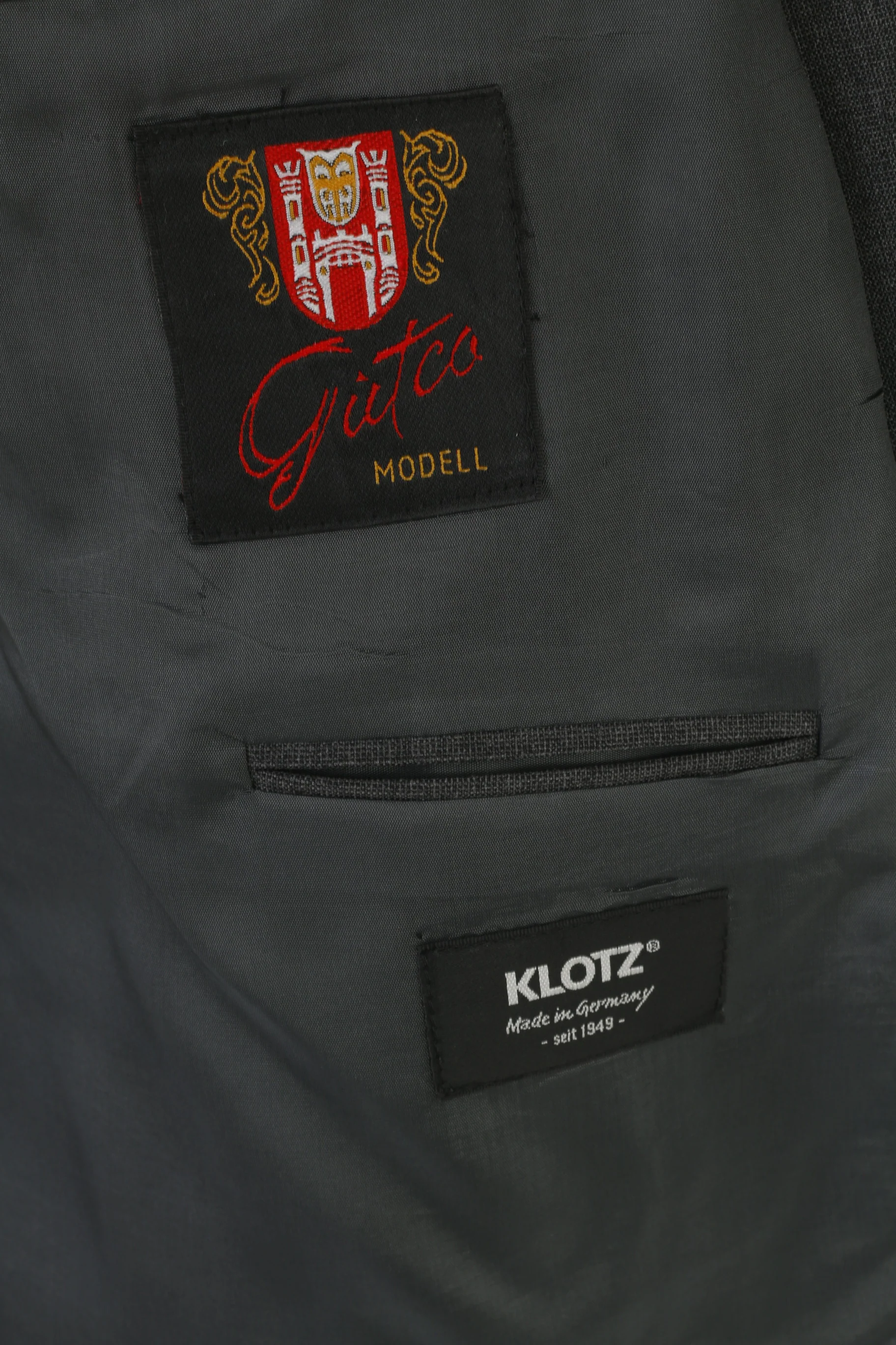 KLOTZ Men 59 XXL Blazer Grey Wool Blend Gutco Germany Single Breasted Jacket - Image 6
