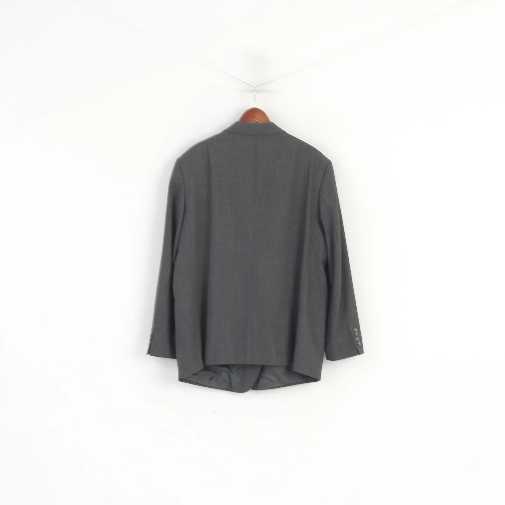 KLOTZ Men 59 XXL Blazer Grey Wool Blend Gutco Germany Single Breasted Jacket - Image 8