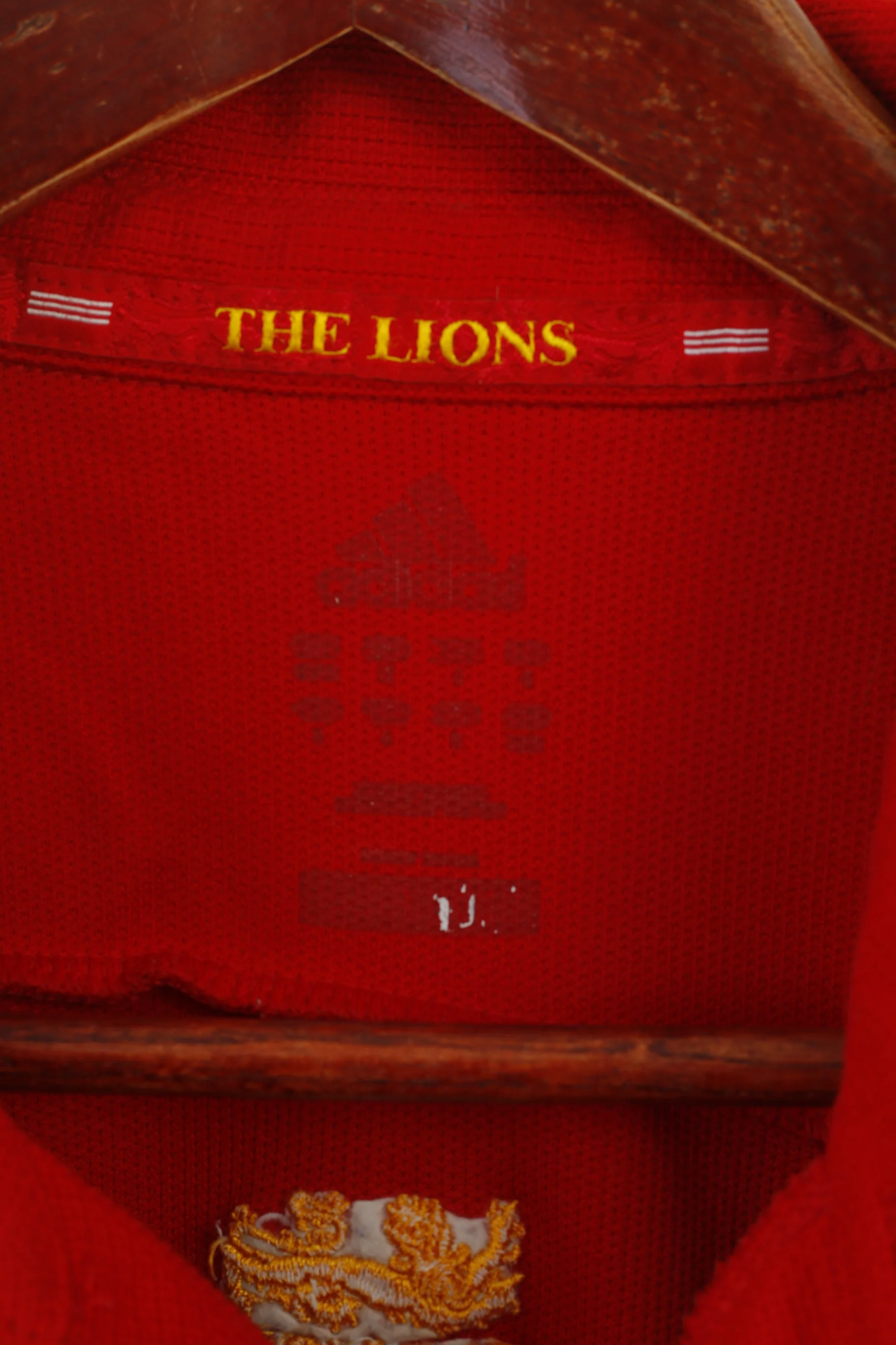 Adidas Men M Shirt Red The Lions South Africa 2009 Rugby Jersey Sport Top - Image 3