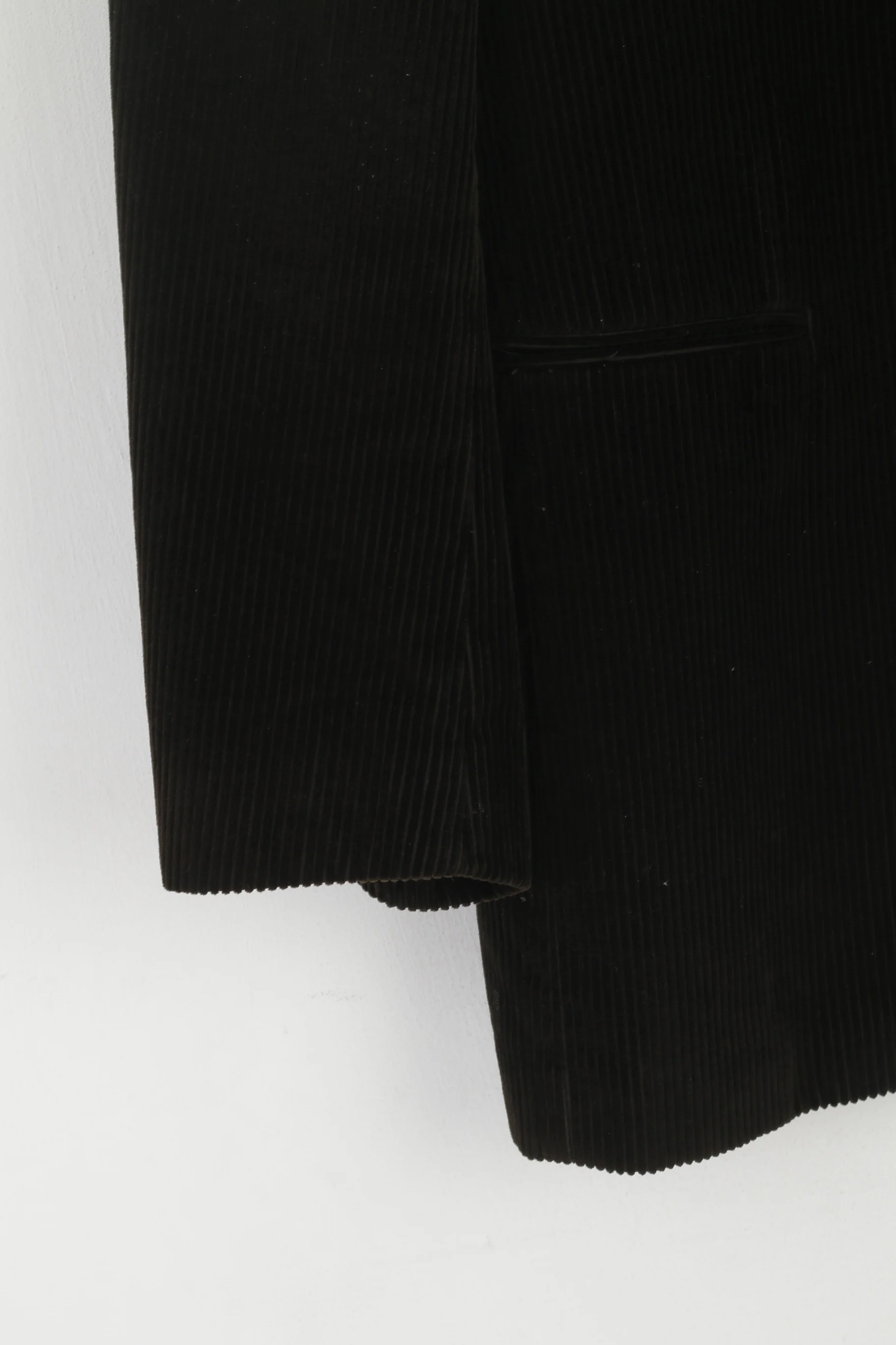 Hugo Boss Men 50 40 Blazer Dark Green Corduroy Cotton Vintage Single Breasted Jacket - Image 3