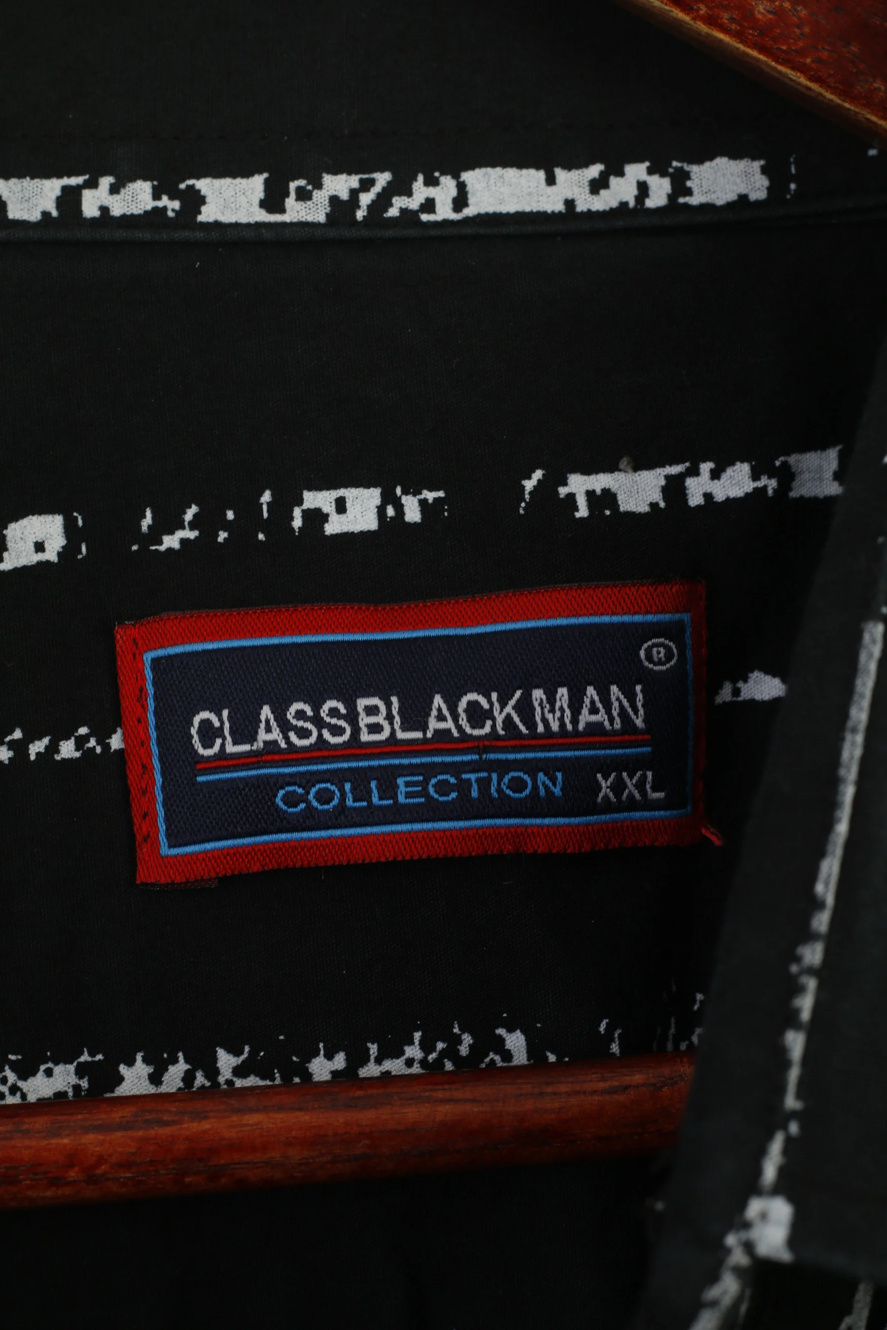 Class Black Man Collection Men XXL (XL) Casual Shirt Black Striped Long Sleeve Cotton Top - Image 4