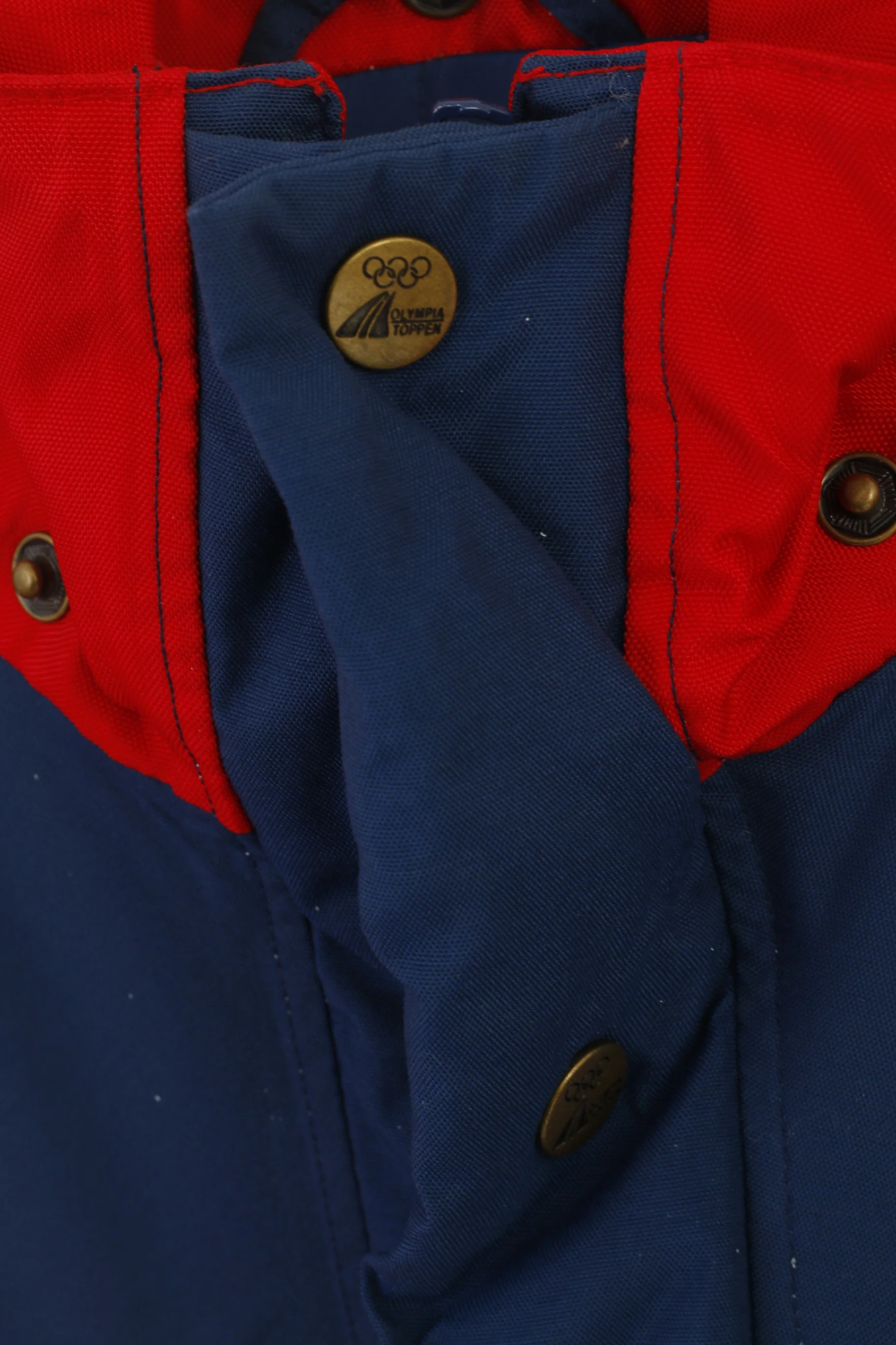 Olympia Toppen Men M Jacket Navy Vintage Olympic Lined Nylon Outdoor Full Zip Parka - Image 4