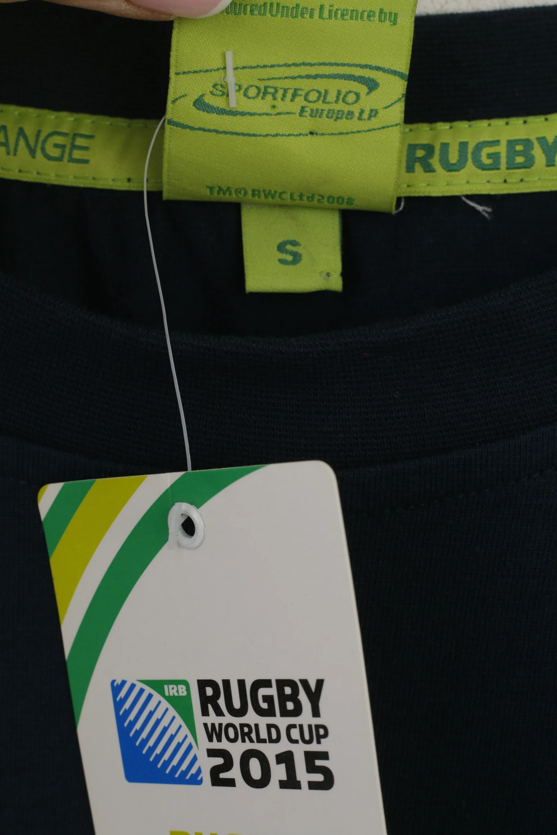 New Rugby World Cup 2015 Scotland Men S Shirt Navy Cotton Official Top - Image 4