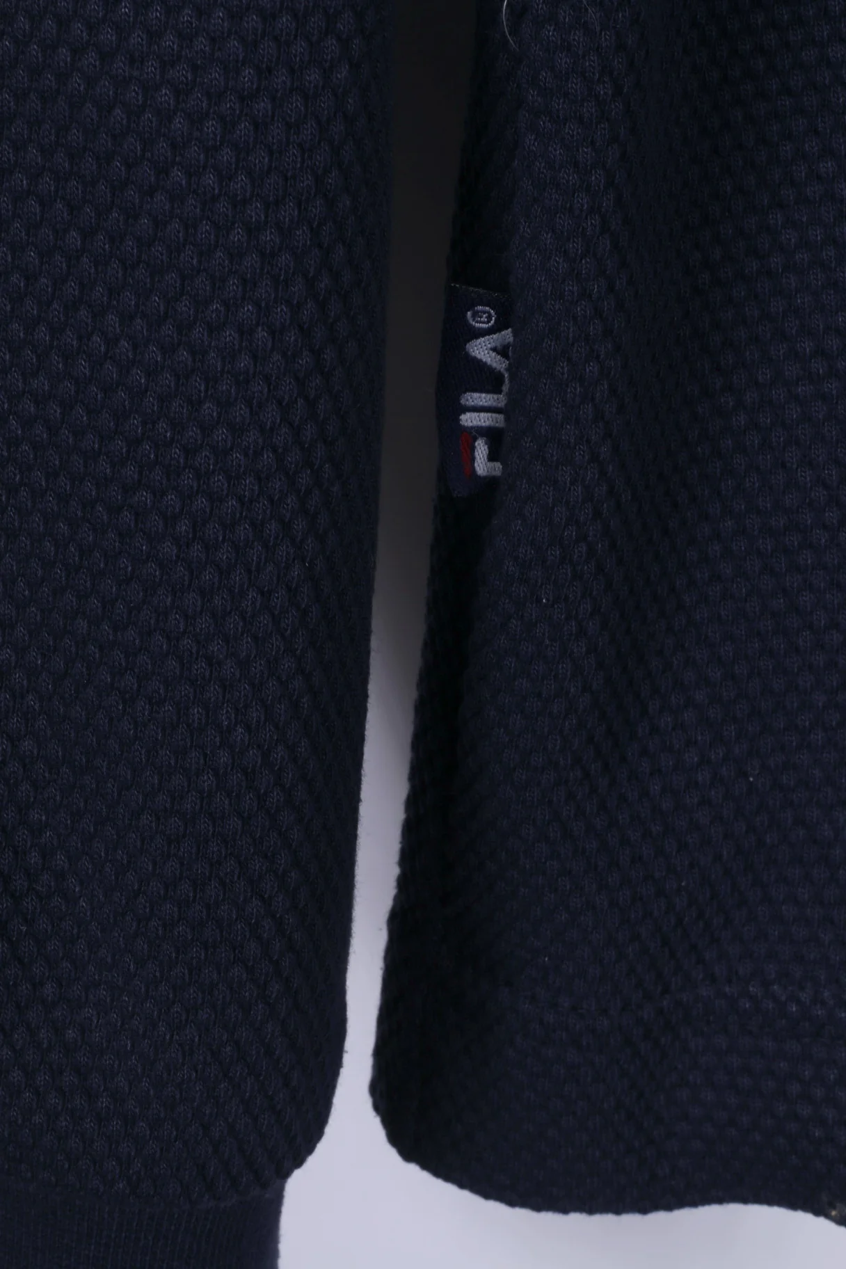 FILA Mens XL Sweatshirt Navy Cotton Blend Crew Neck Logo Classic Training Top - Image 5