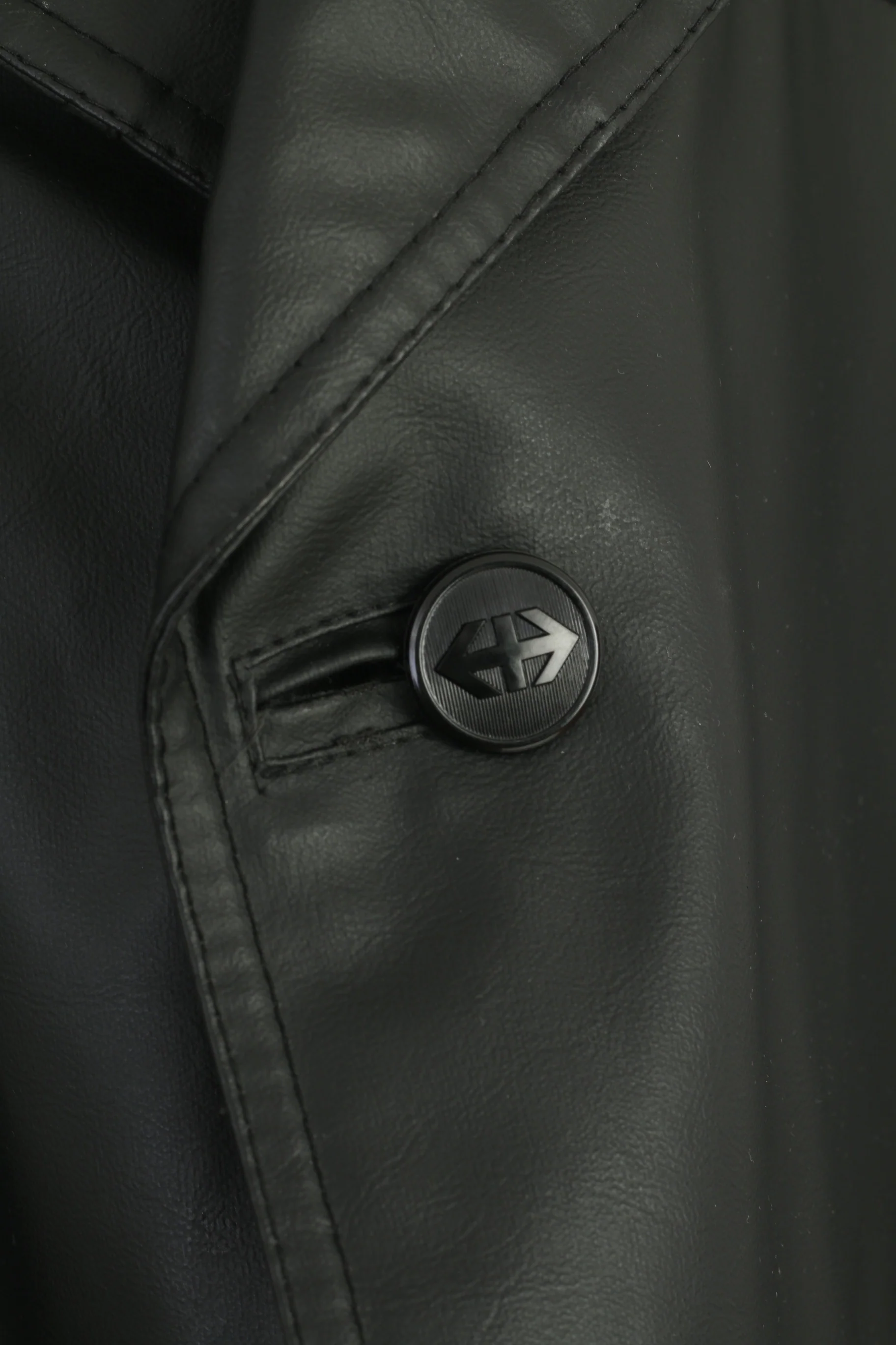 Risa Men 52 L Jacket Black Shiny Removable Lining Single Breasted Swiss Made Top - Image 4