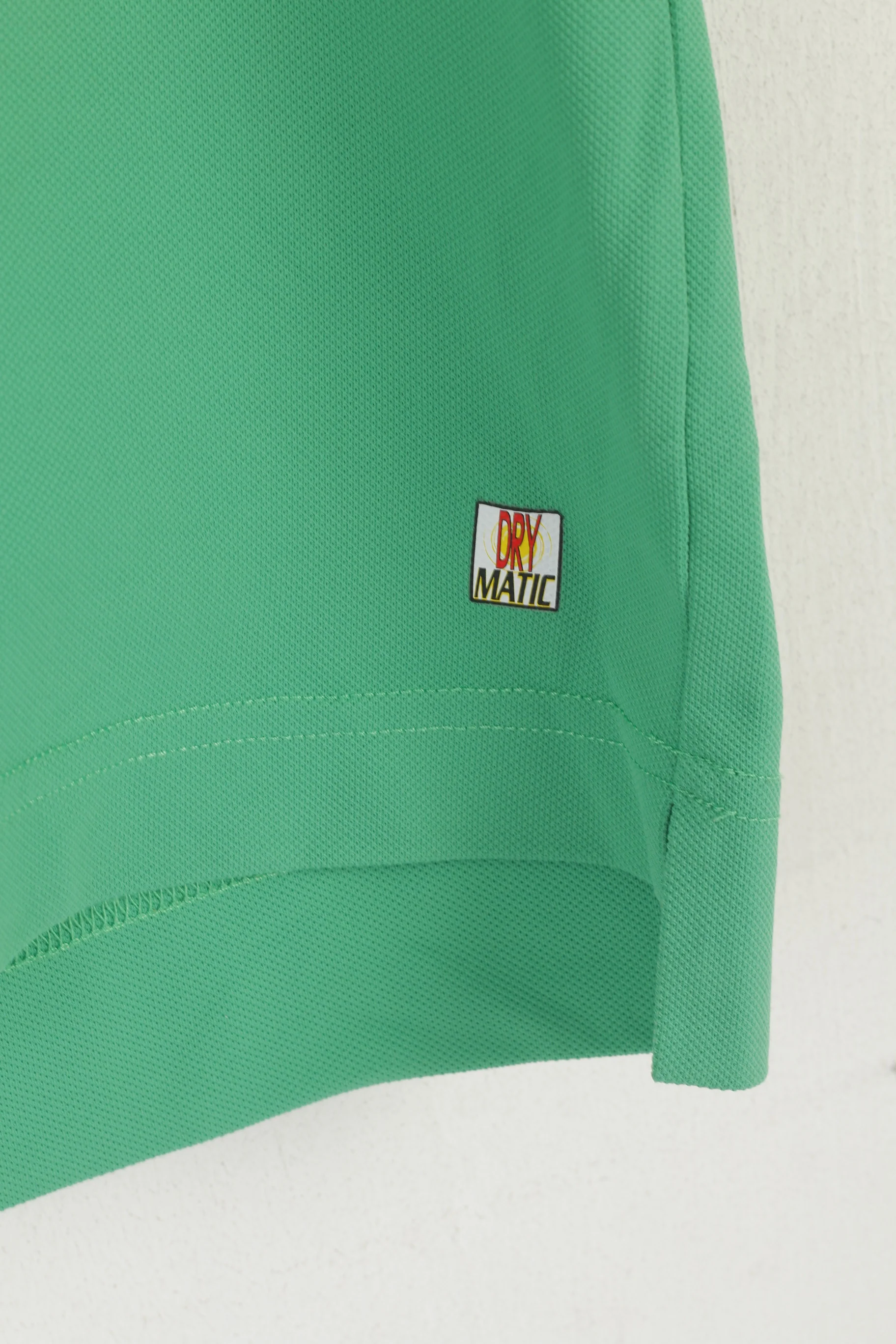 Chervo Sports Men 48 M Polo Shirt Green Nylon Dry Matic Stretch Classic Top - Image 3