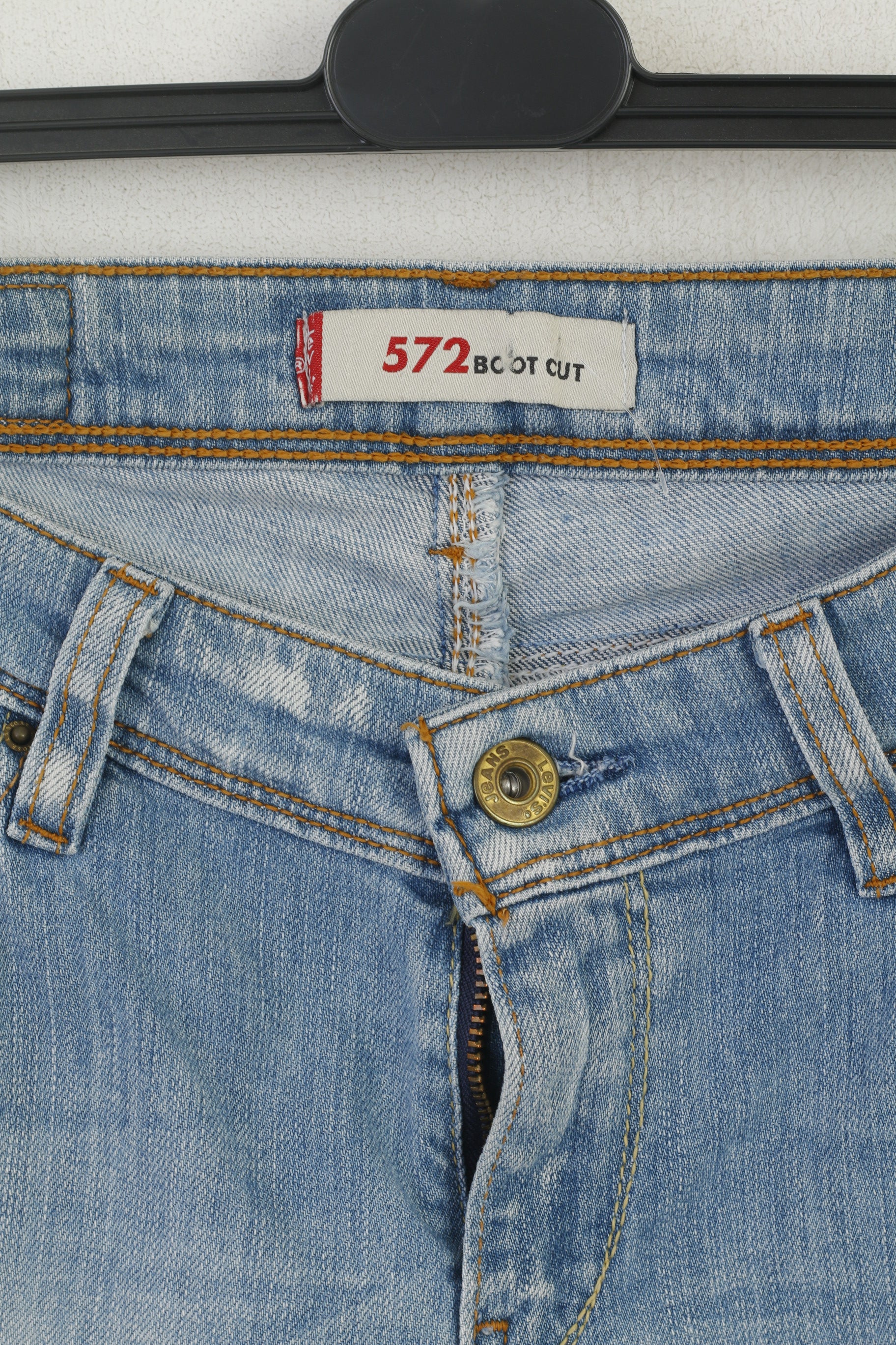 Levi's 572 Bootcut Women 29 Jeans Trousers Blue Cotton Denim Vintage Pants - Image 2