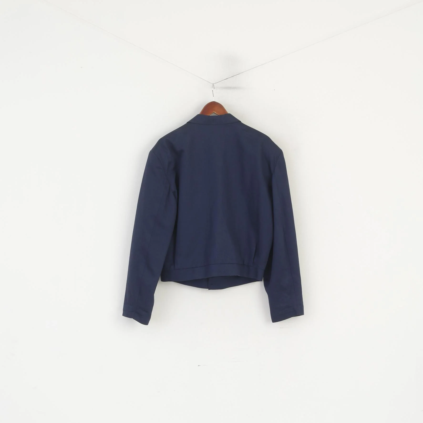 Rudy St-Clair Men M Jacket Navy Wool Elegant Paris Shoulder Pads Blazer - Image 5