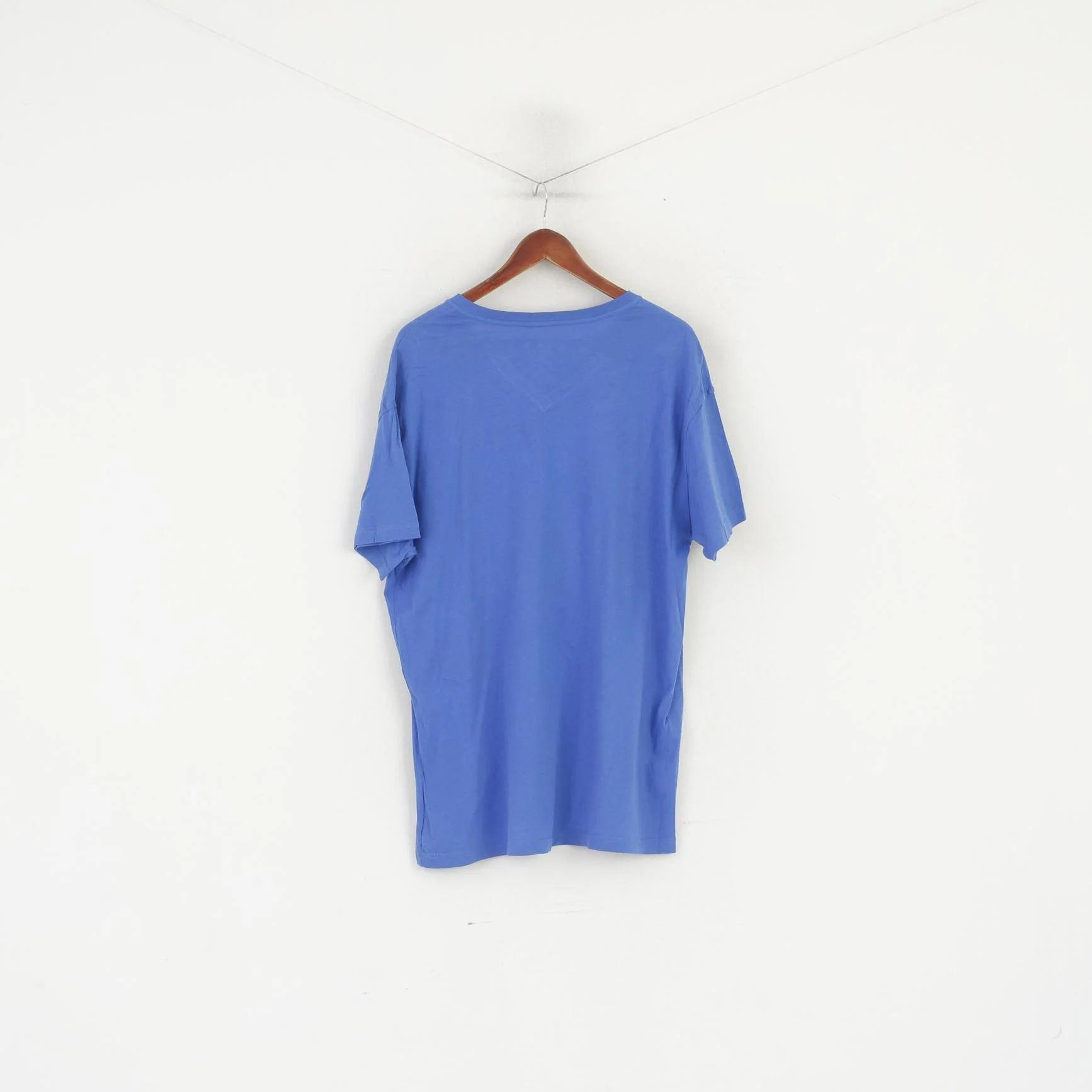 Ralph Lauren Men XL Shirt Blue Soft Cotton Quality Sleepwear V Neck Top - Image 6