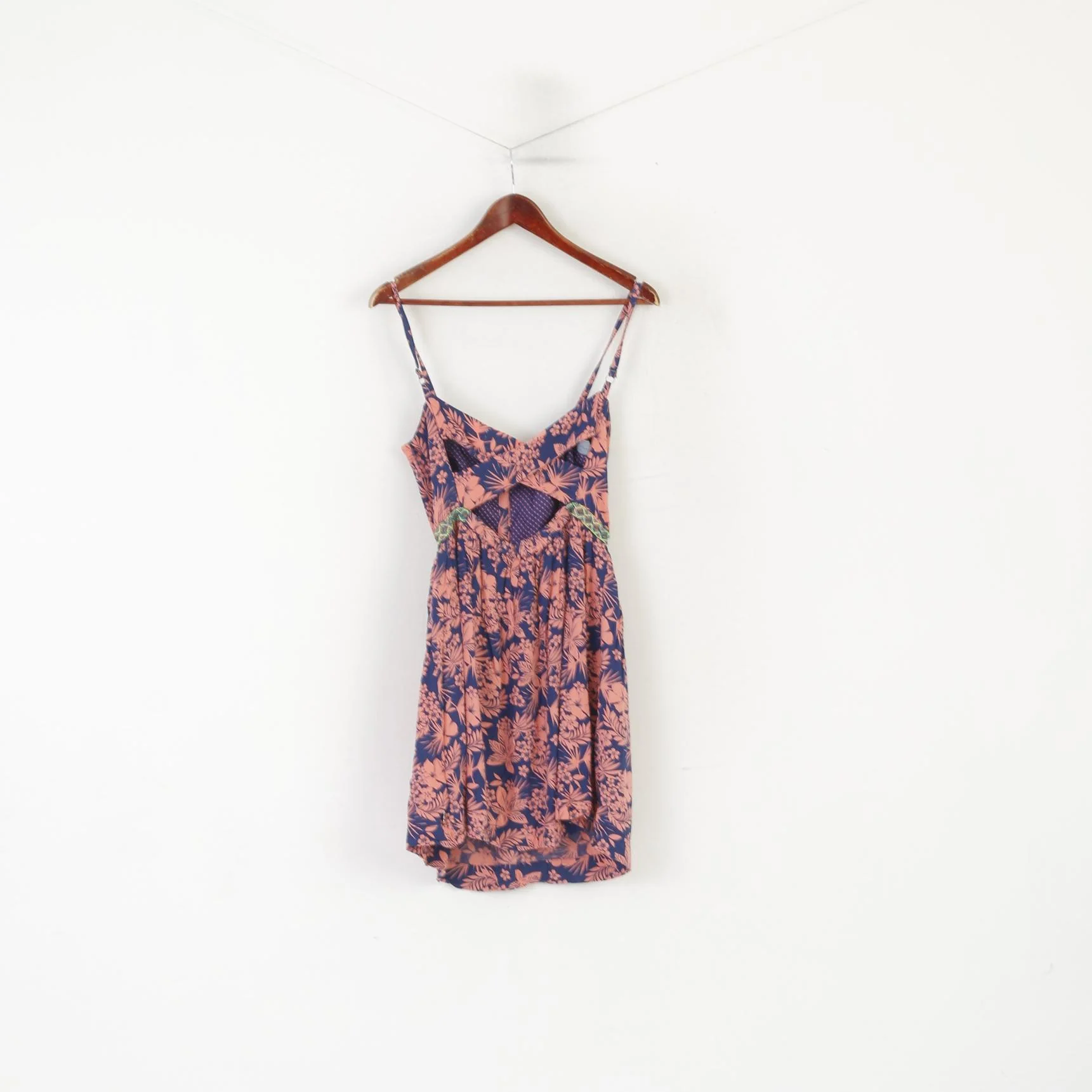 Hilfiger Denim Women L (M) Tunic Shirt Navy Pink Viscose Summer Tank Top - Image 6