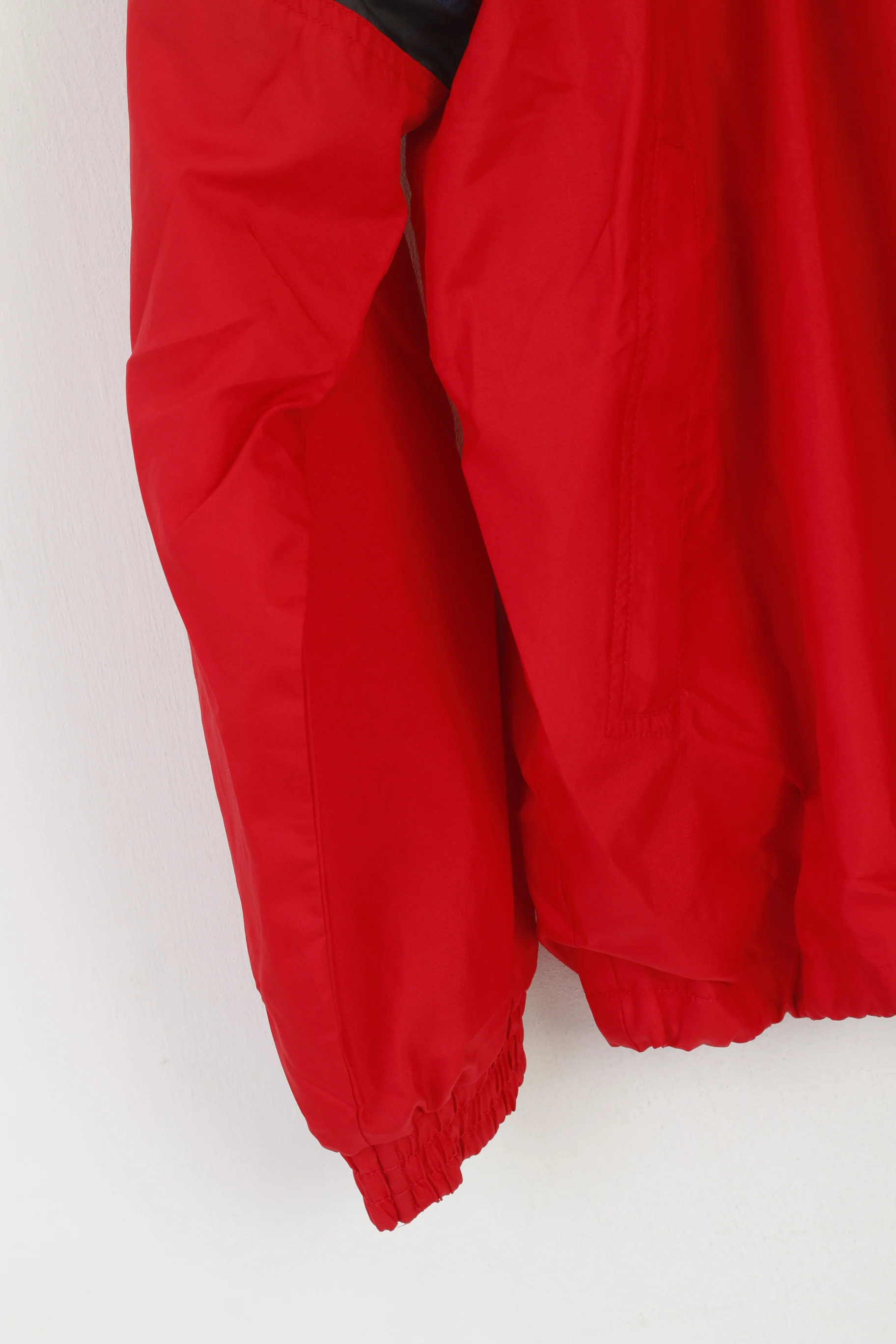 Super Pros Men XL Jacket Red Vintage Full Zipper Lightweight Bomber Sport Top - Image 3