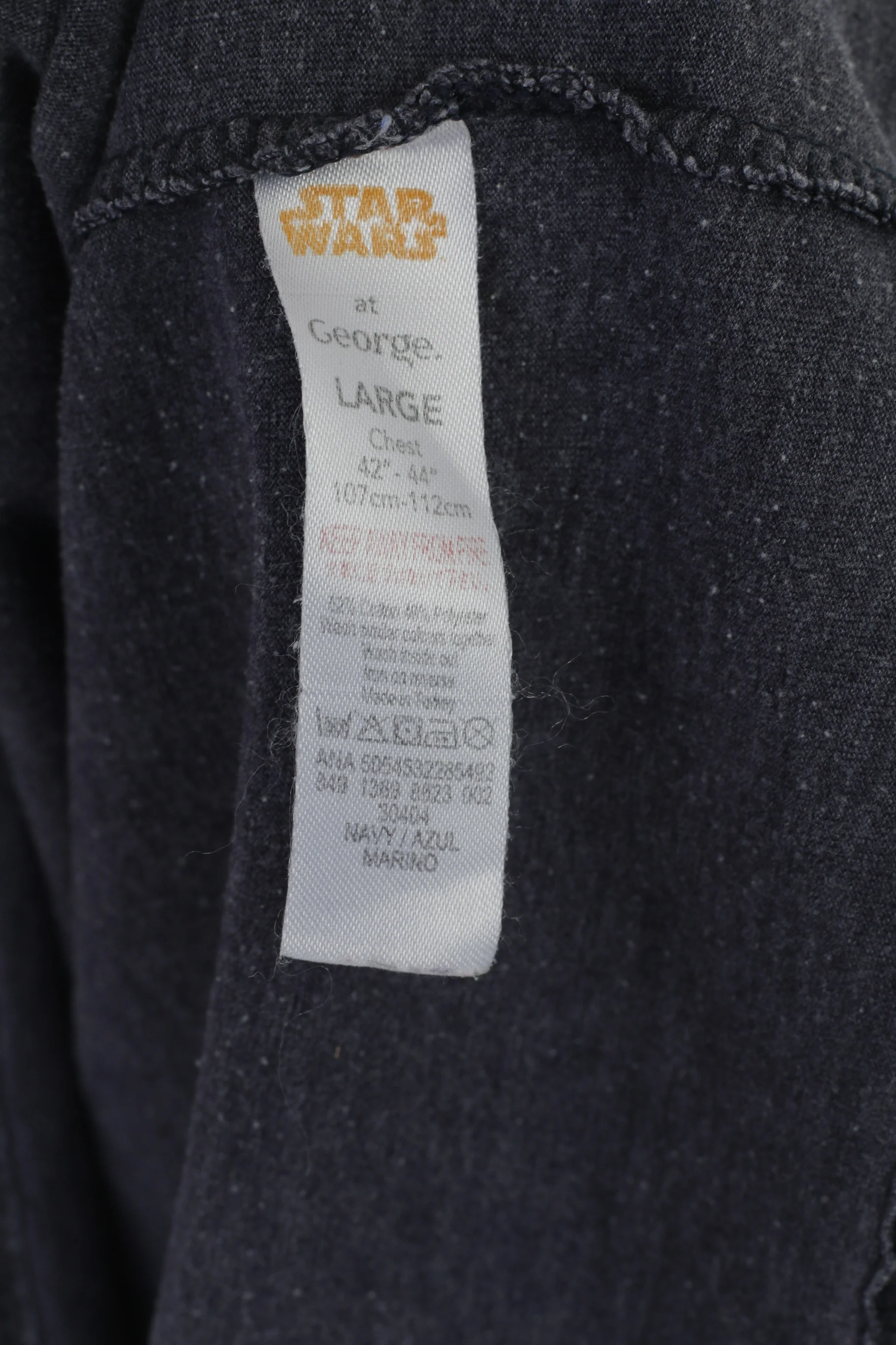 George Star Wars Men L Shirt Gray Cotton Graphic Casual Top - Image 4