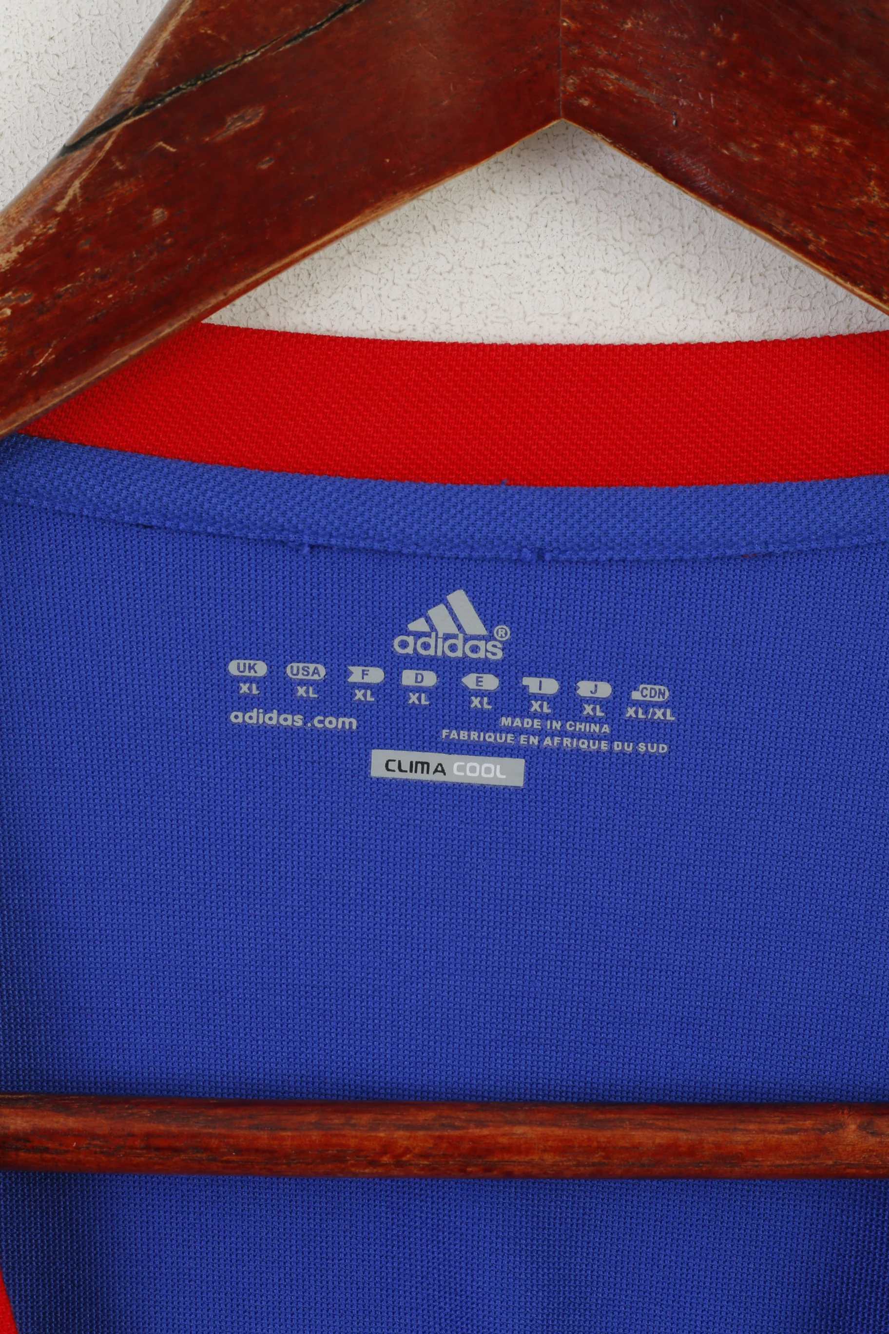 Adidas Men XL Shirt Blue Nepal National Team Football Jersey Climacool Top - Image 3