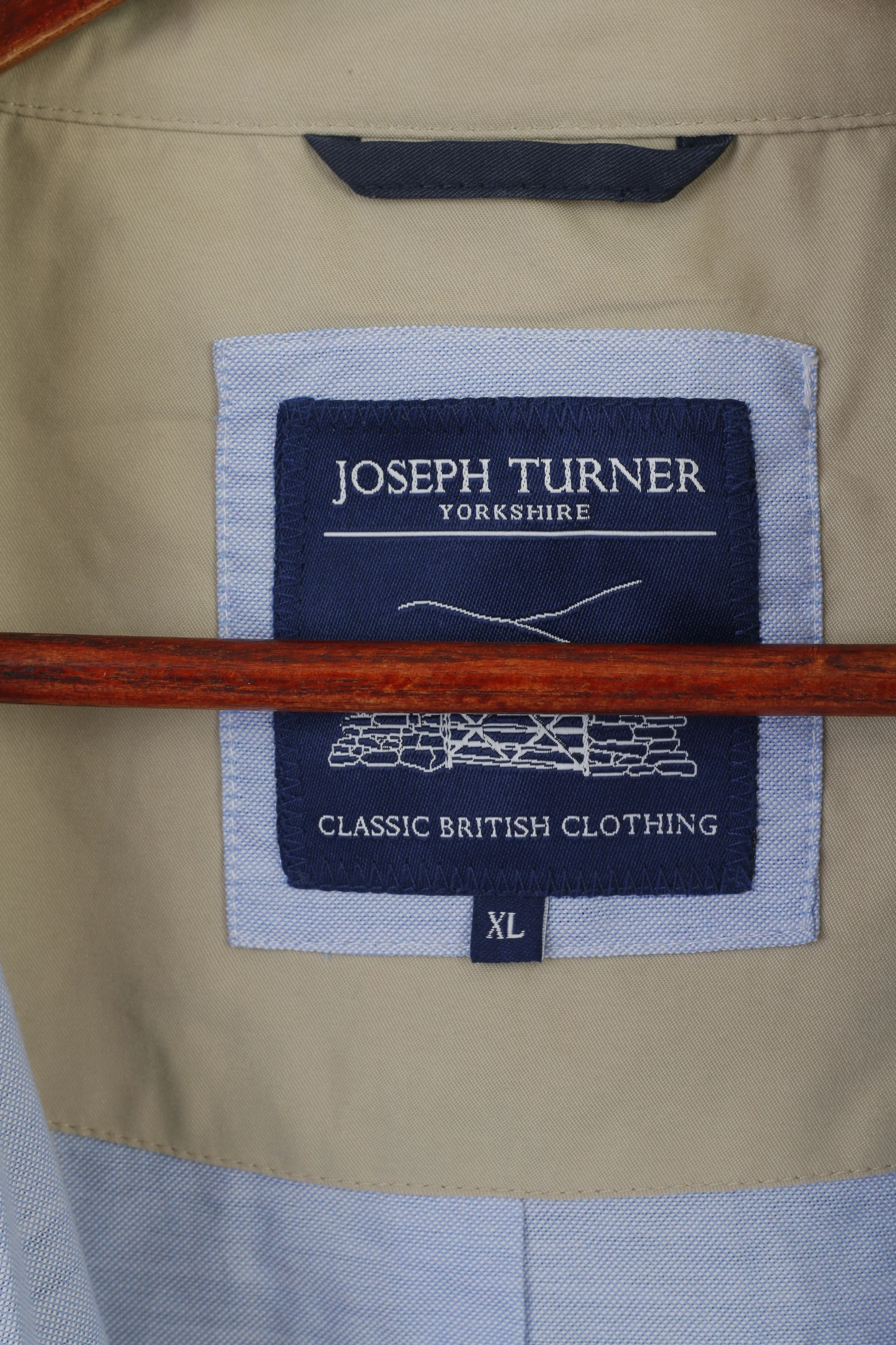 Joseph Turner Yorkshire Men XL Jacket Beige Classic Full Zip Lightweight Retro Top - Image 4
