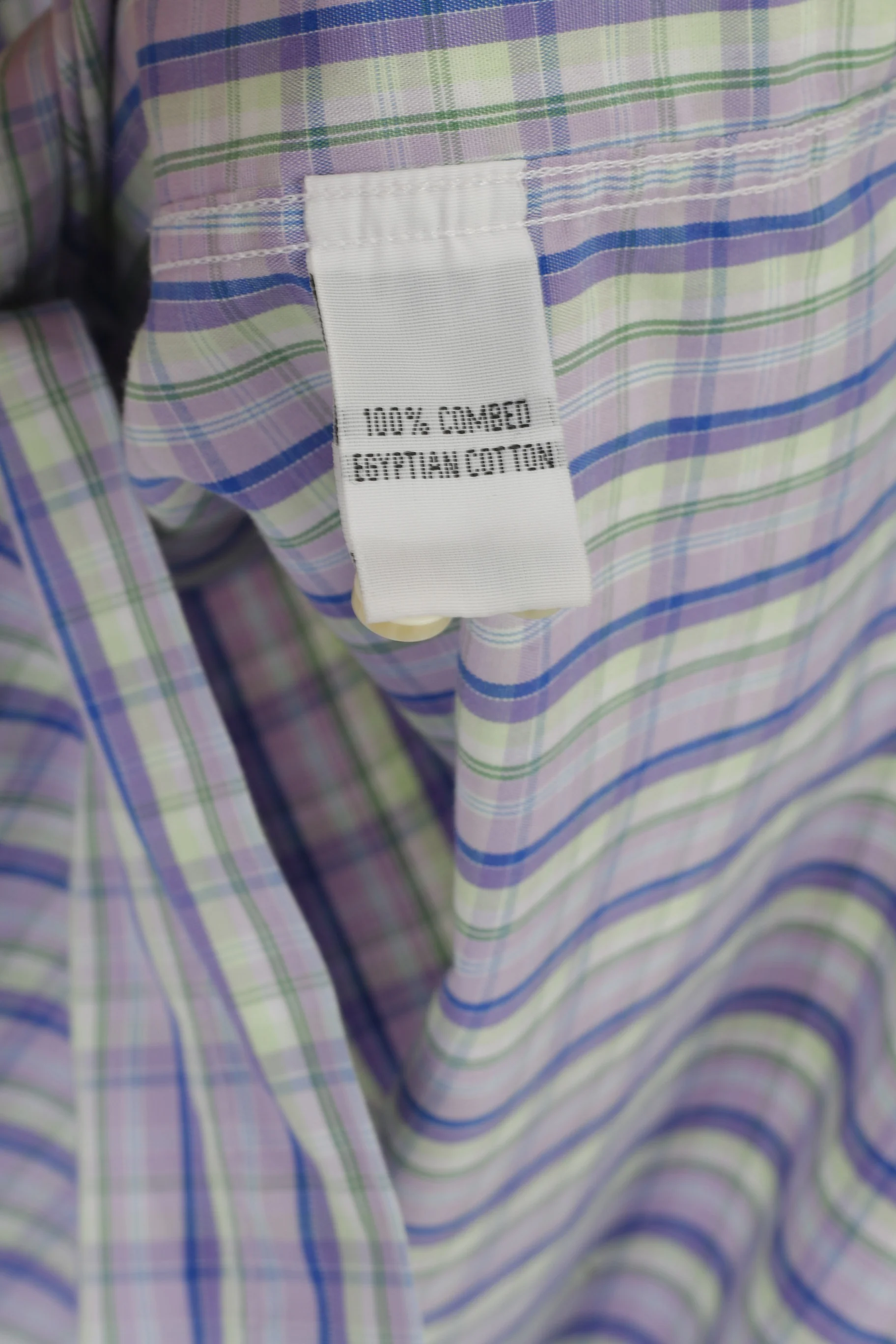 Redgreen Men XL Casual Shirt Purple Check Cotton Pocket Detailed Buttons Top - Image 6