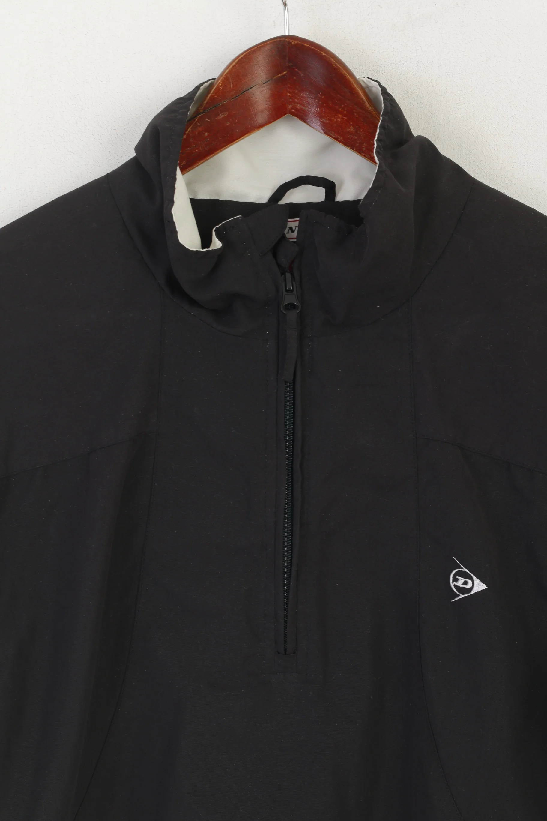 Dunlop Golf Men S Jacket Black Sportswear Short Sleeve Windbreaker Zip Neck Top - Image 2