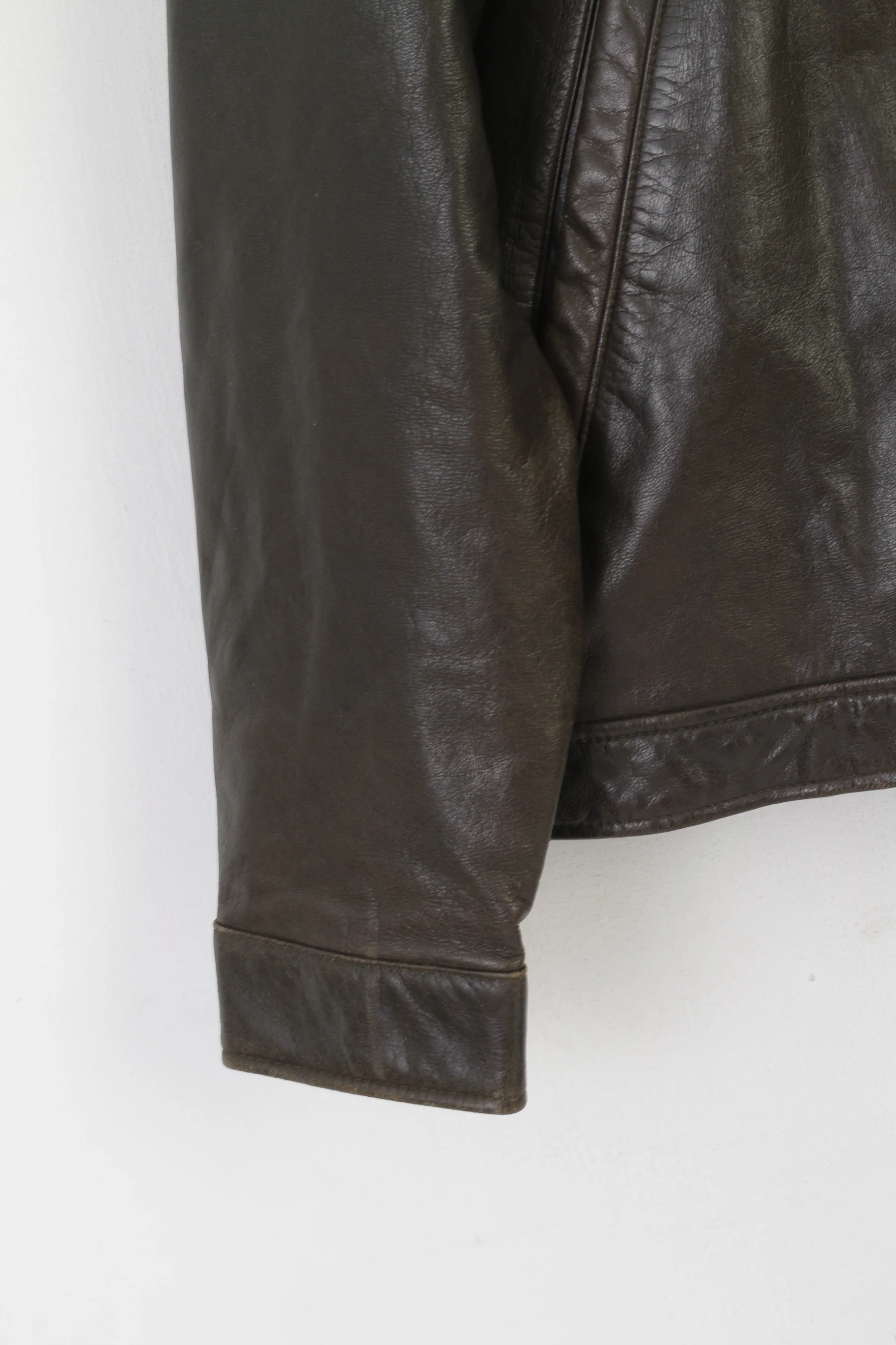 Trapper Men 46 56 XL Jacket Brown Soft Leather Ledder Single Breasted Top - Image 3