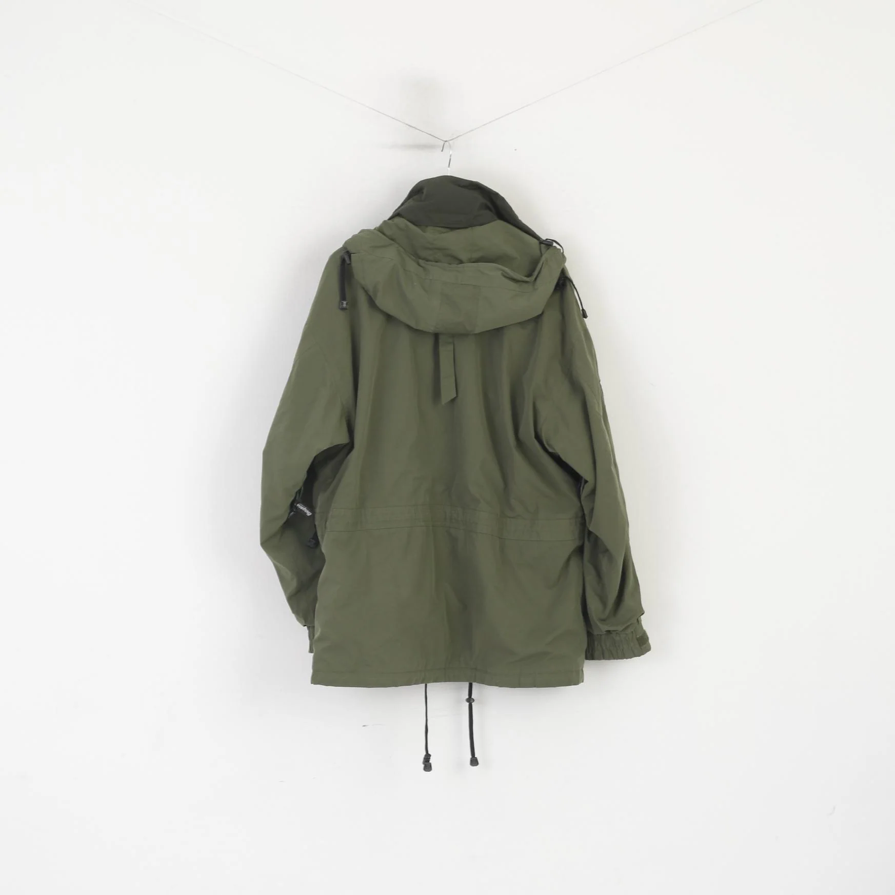 Bergans of Norway Men L Jacket Green Vintage Outdoor Hooded Zip Up Parka - Image 9