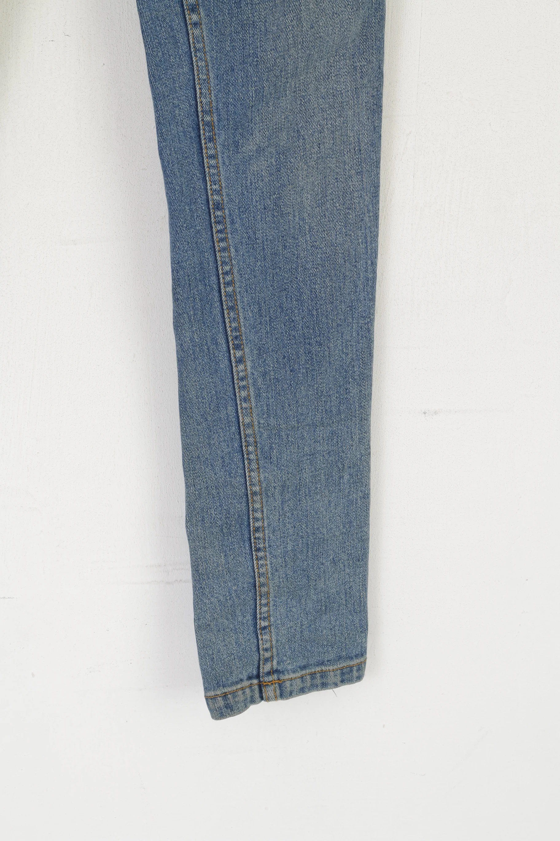 Cheap Monday Women 25 Jeans Trousers Blue Cotton Denim Skinny Stretch Pants - Image 2