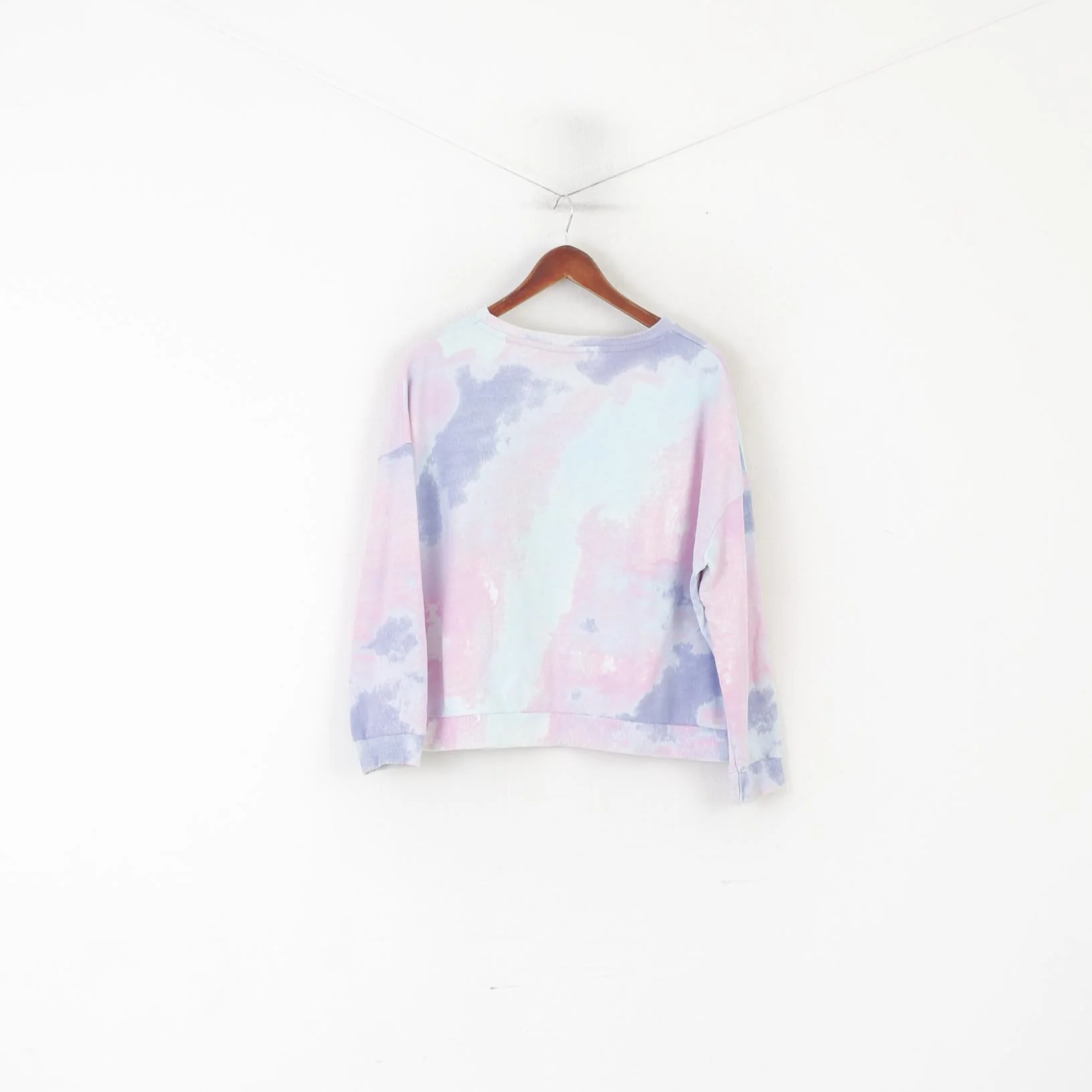 Ariana Grande Women M 12/14 Sweatshirt Pink Faded Oversize Cropped Graphic Top - Image 6