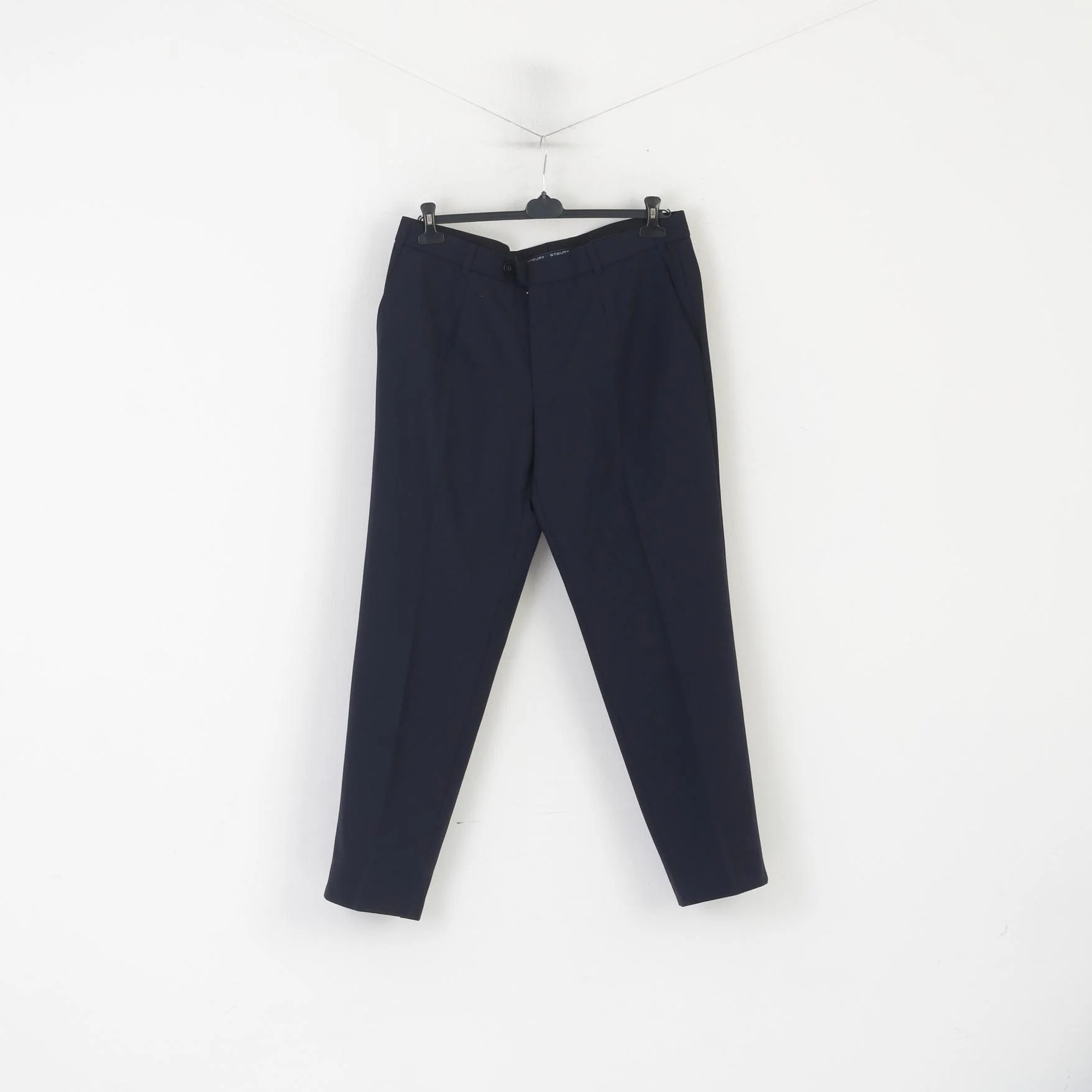 Westbury C&A Men 27 38 54 Trousers Navy Wool Elegant Classic Crotch Pants