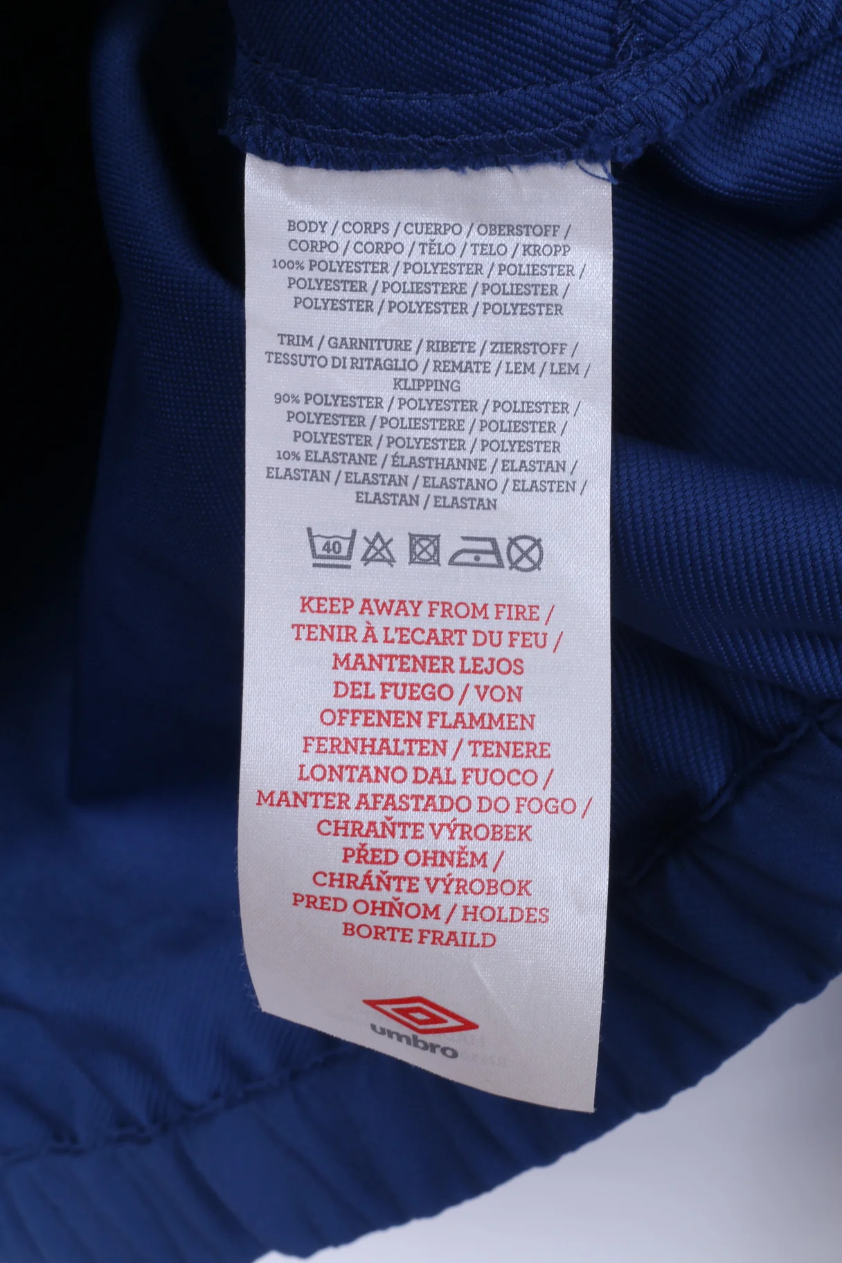 Umbro Mens L Pullover Jacket Blue Lightweight Sportswear Avtive Run Gym Top - Image 5