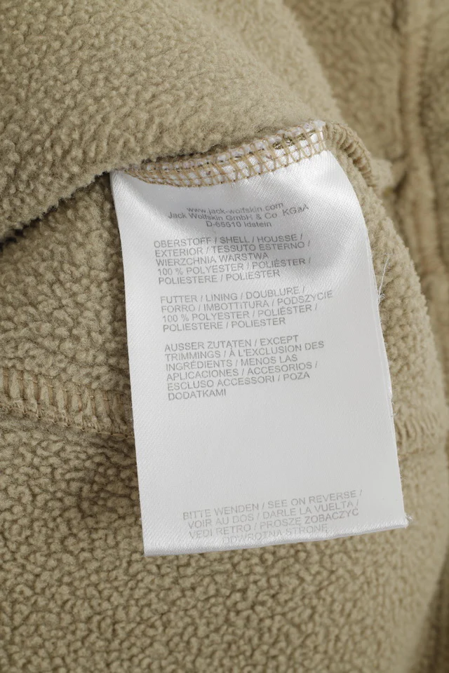 Jack Wolfskin Women 40 M Fleece Top Beige Zip Up Nanuk Hiking Jacket - Image 8