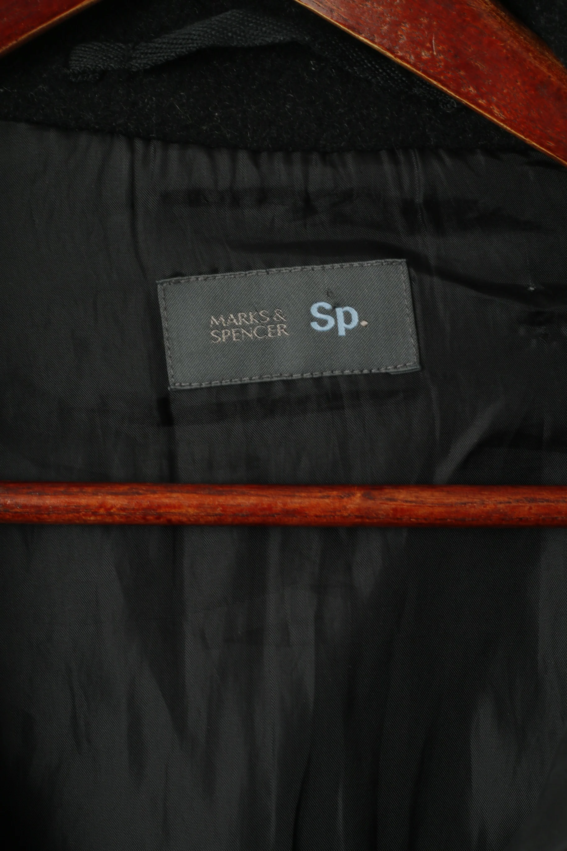 Marks & Spencer Men L Jacket Charcoal Wool Nylon Blend Classic Full Zipper Top - Image 4
