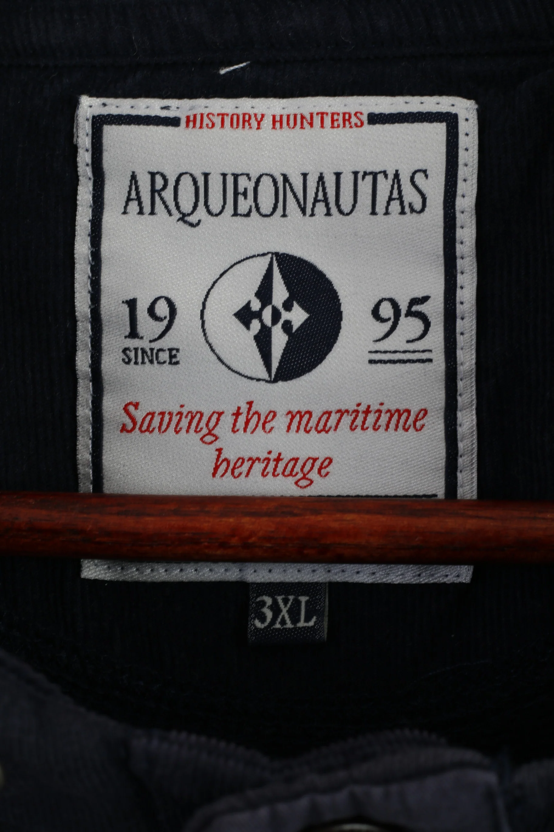 Arqueonautas Men 3XL Sweatshirt Navy Cotton Hunters Canada Ontario Buttoned Top - Image 4