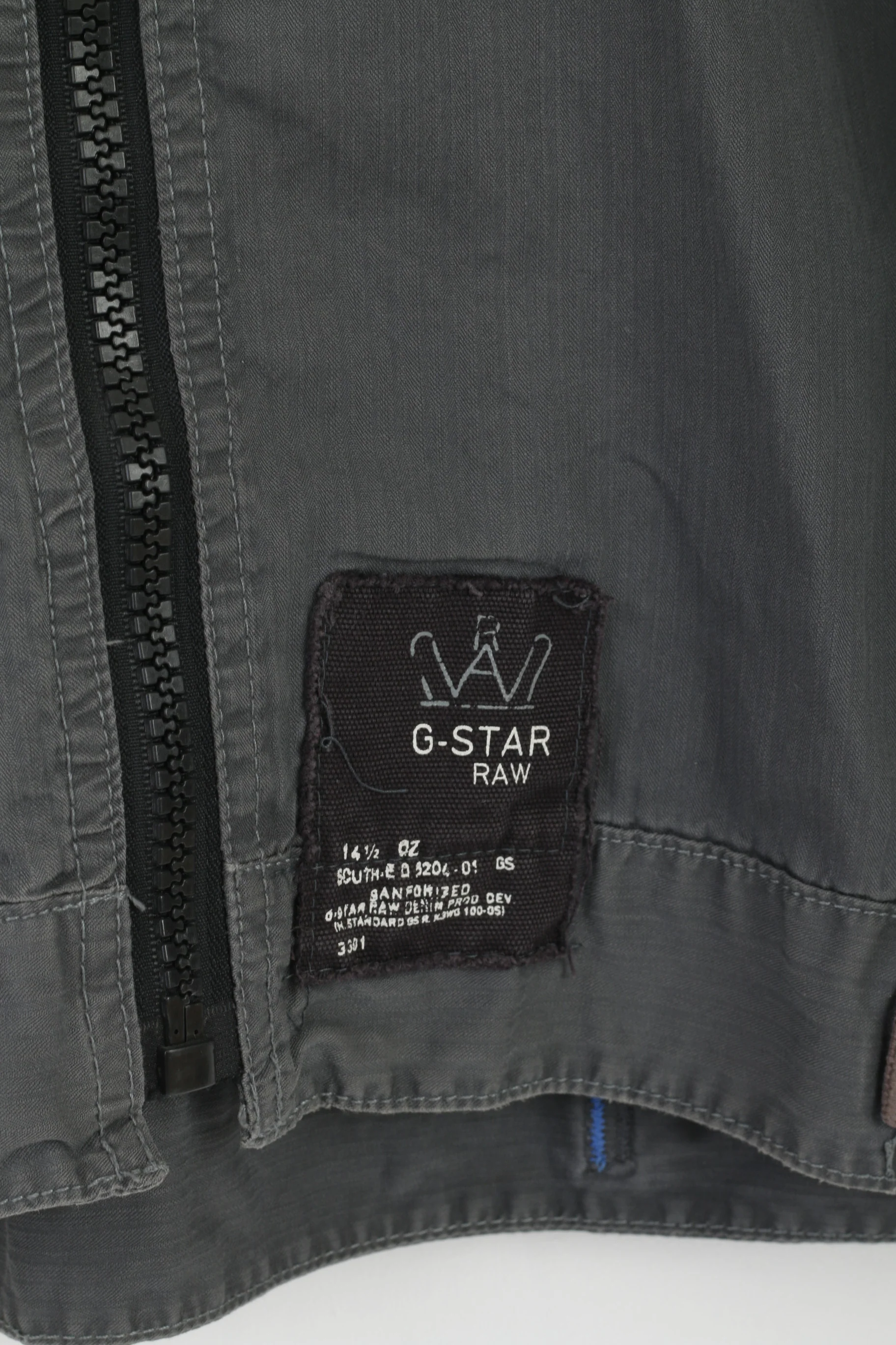 G-STAR Raw Men XXL (L) Jacket Grey Cotton Full Zipper Emroidered Casual Top - Image 4