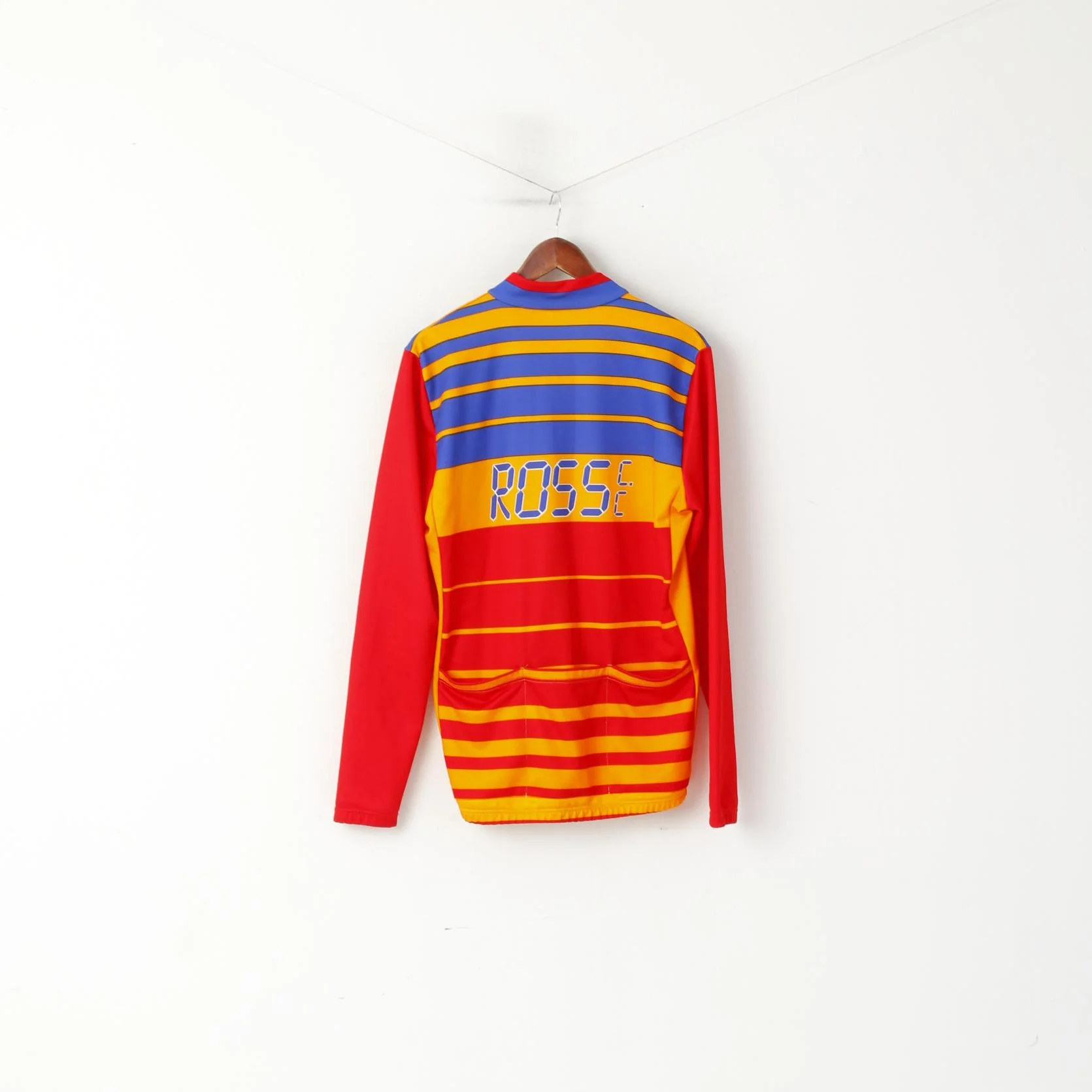 Alexa Men 5 L Cycling Shirt Red Vintage Ross Full Zip Long Sleeve Bike Top - Image 7