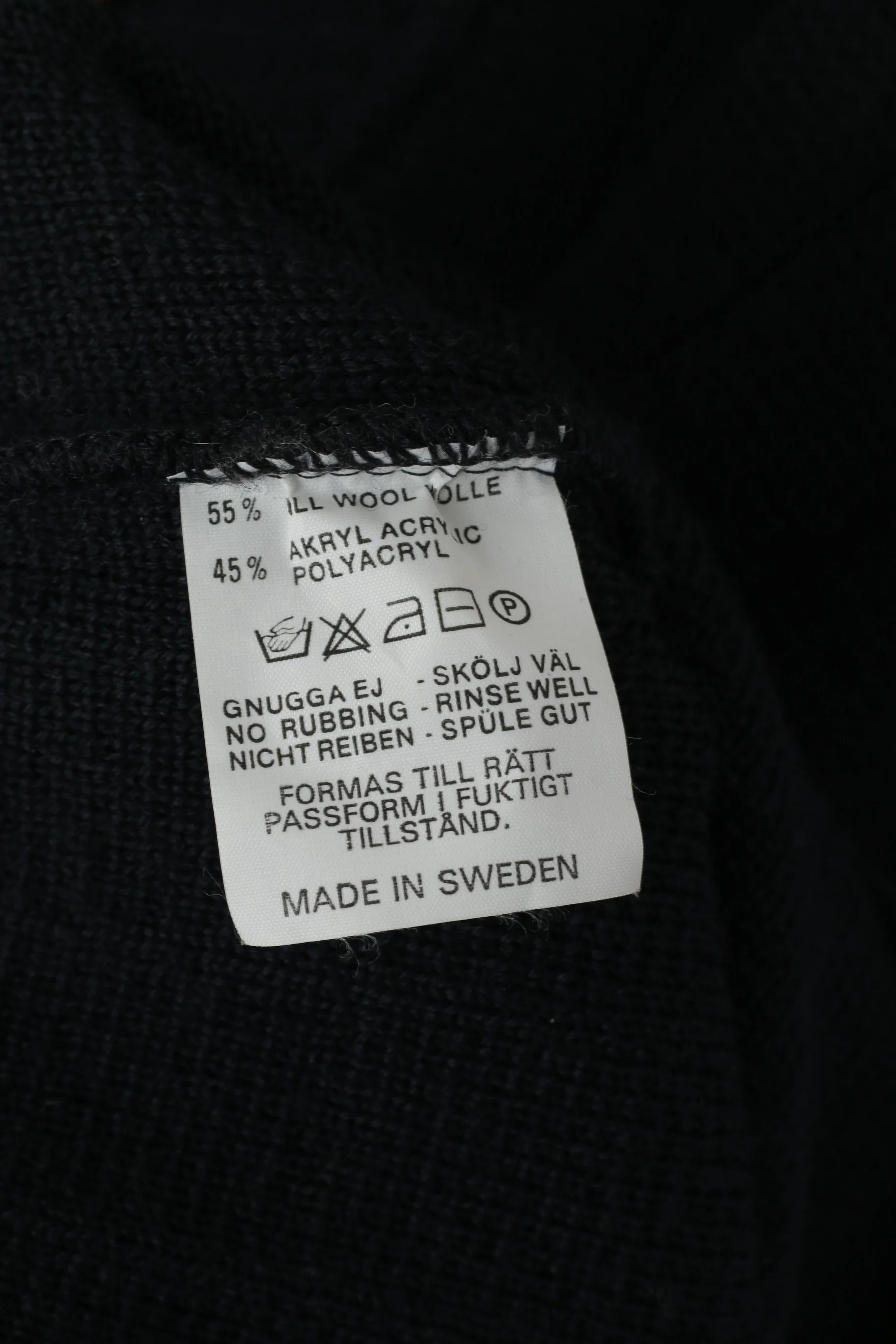 Carlo Manzoni Men M Sweater Navy Wool Button Front Cardigan Shawl Collar Top - Image 6