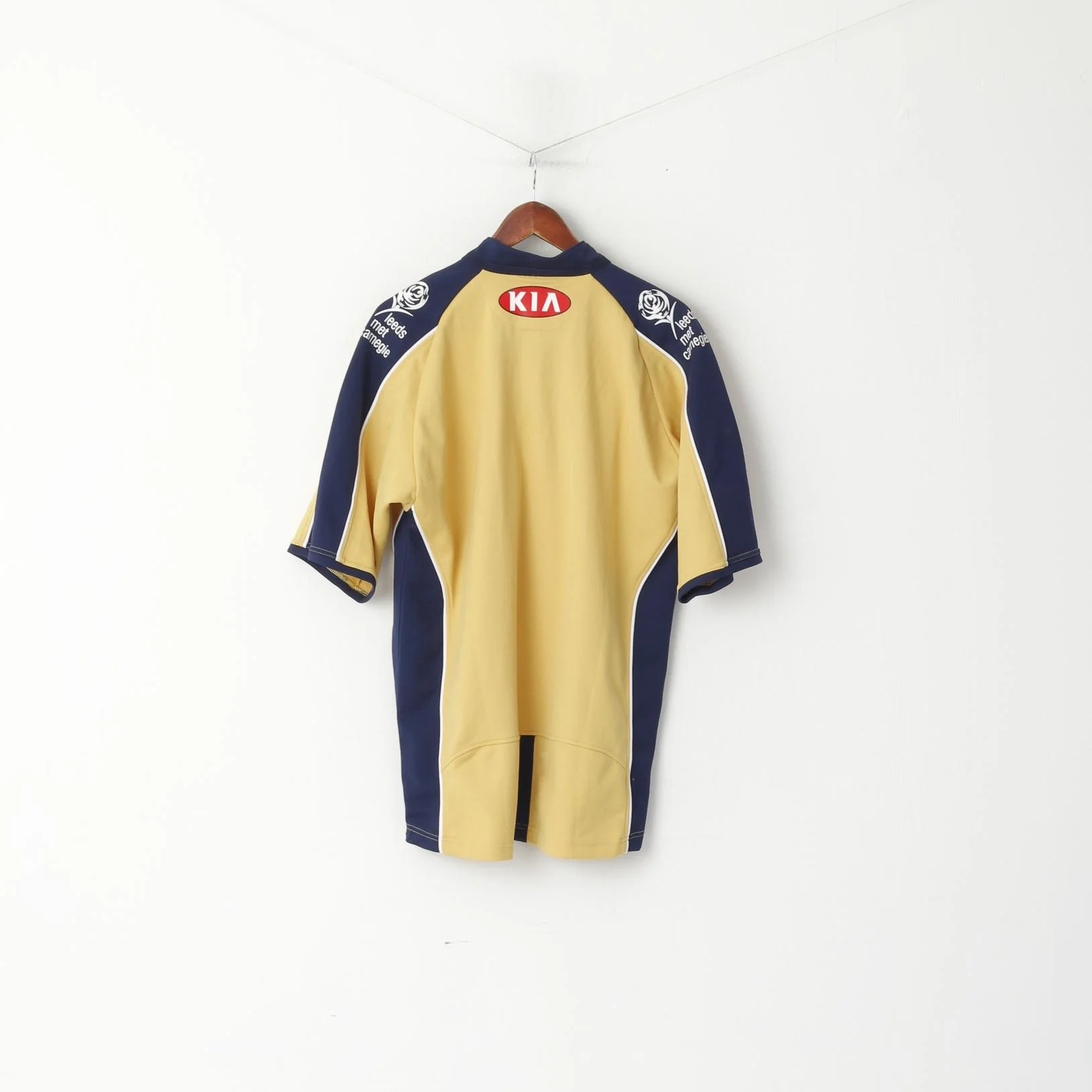 Patric'k Men L Shirt Mustard Leeds Rhinos Rugby England Sportswear Jersey Top - Image 5